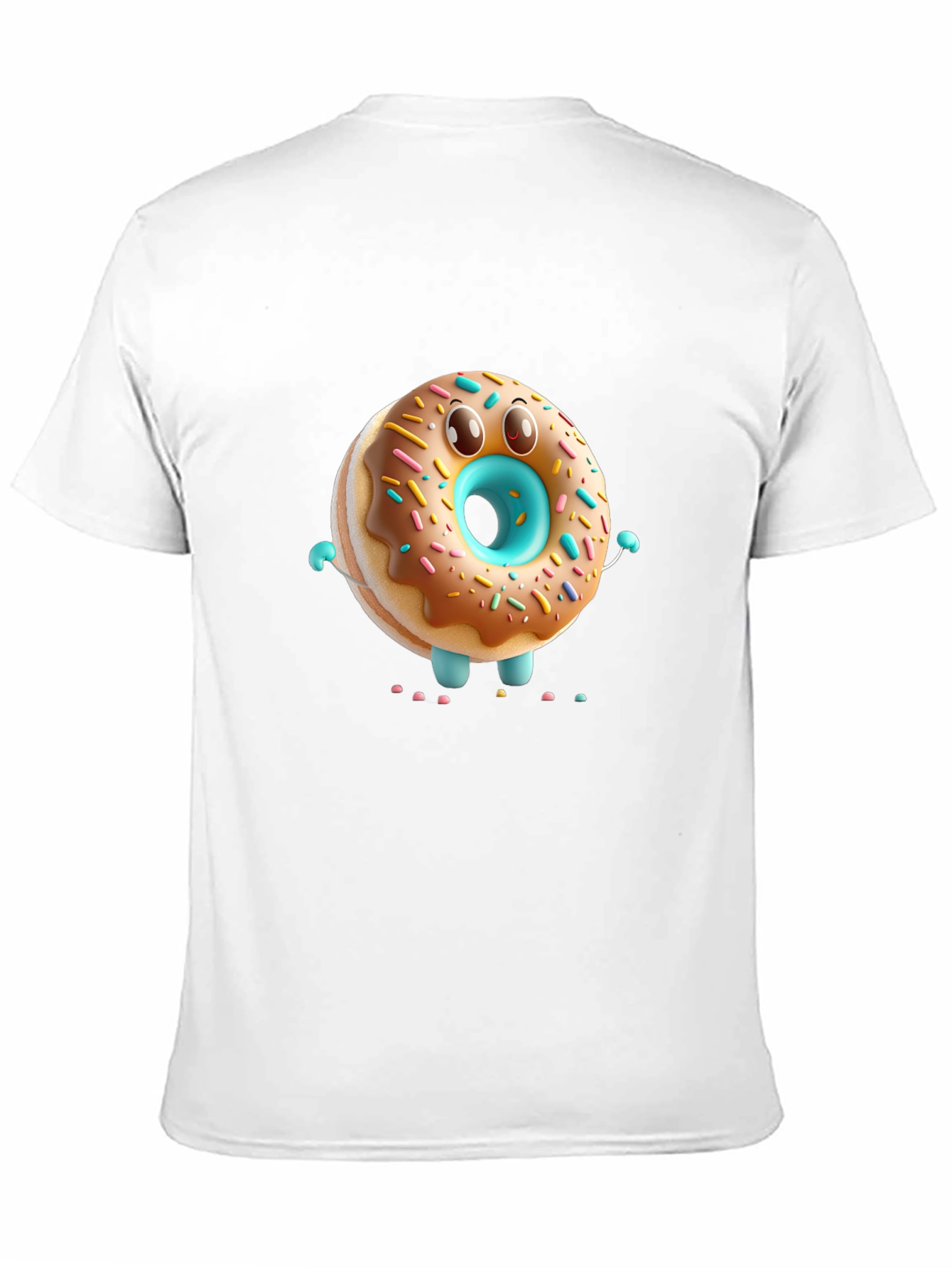 Black Donut Character Black T-Shirt view 11