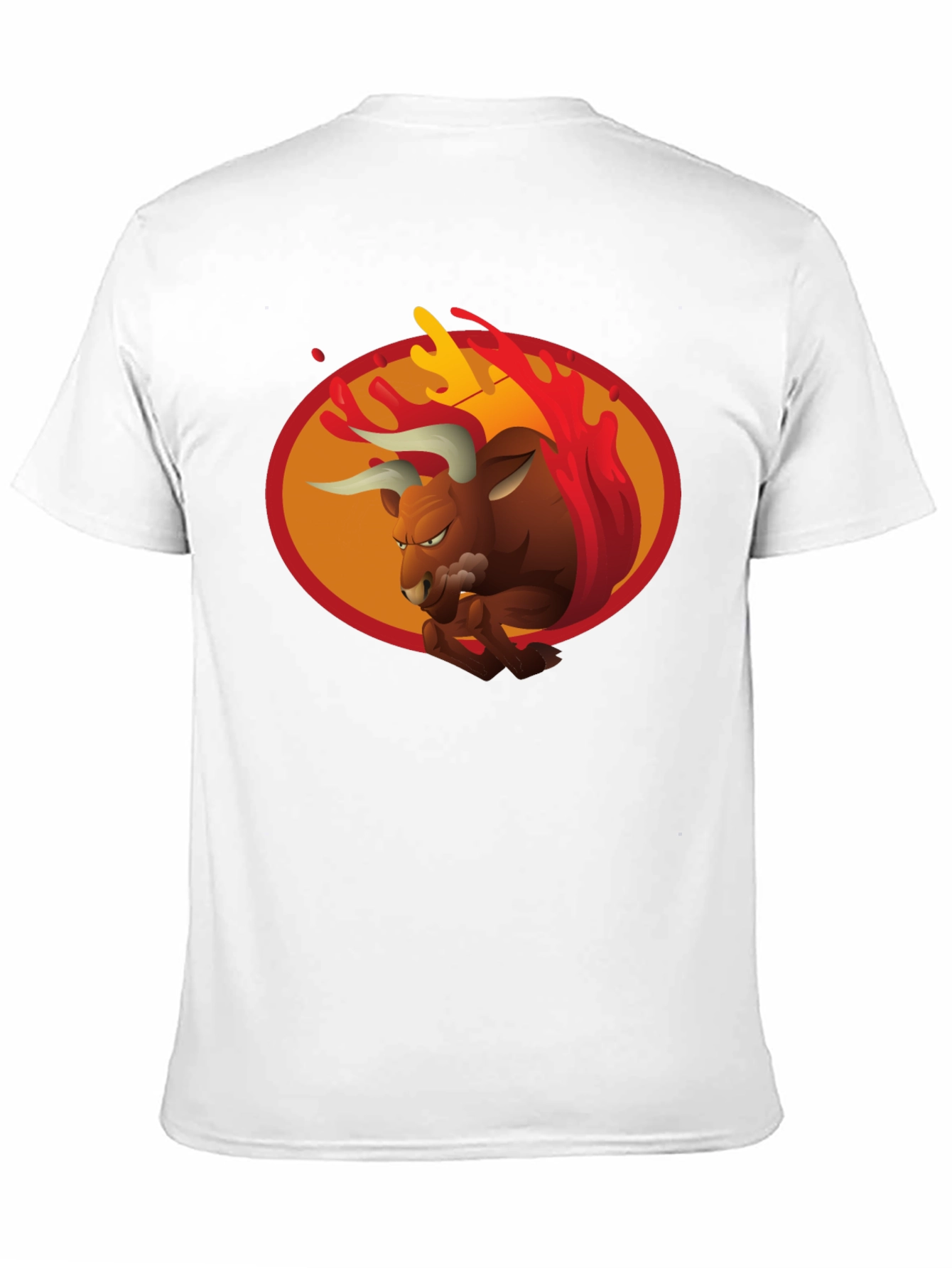 Black Fiery Bull Graphic Tee - Bold Black T-Shirt view 11