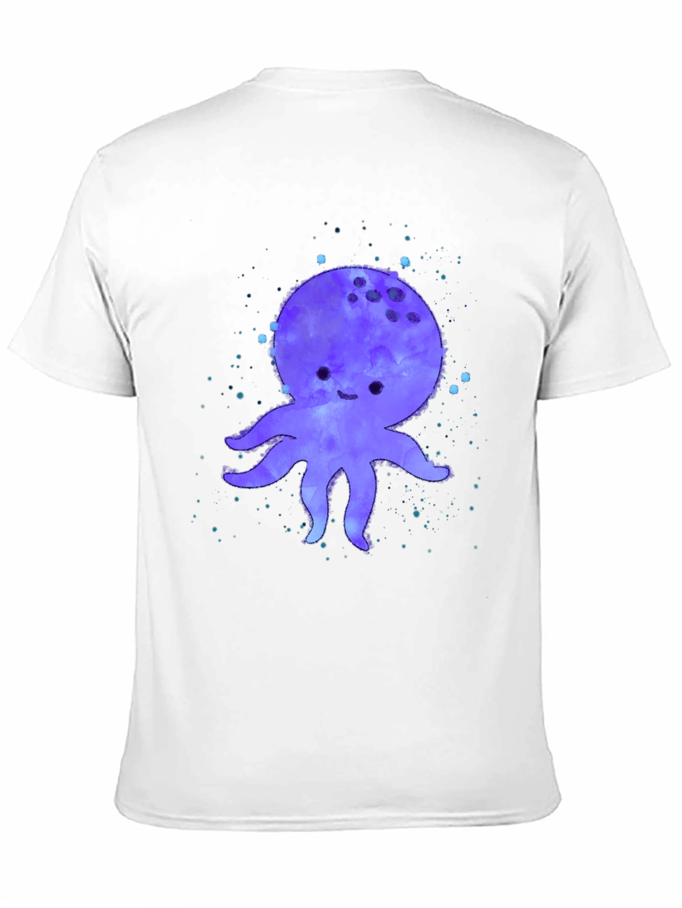 Black Cute Octopus Graphic Print Black T-Shirt view 11