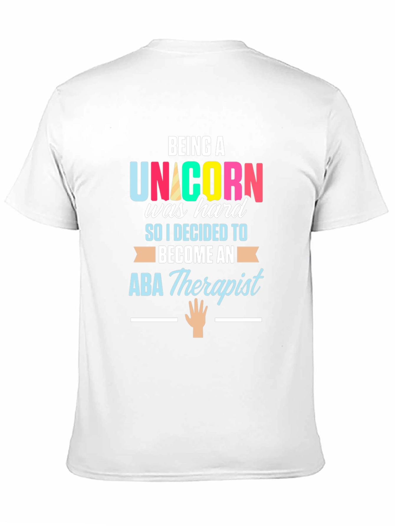 Black Unicorn ABA Therapist T-Shirt view 11