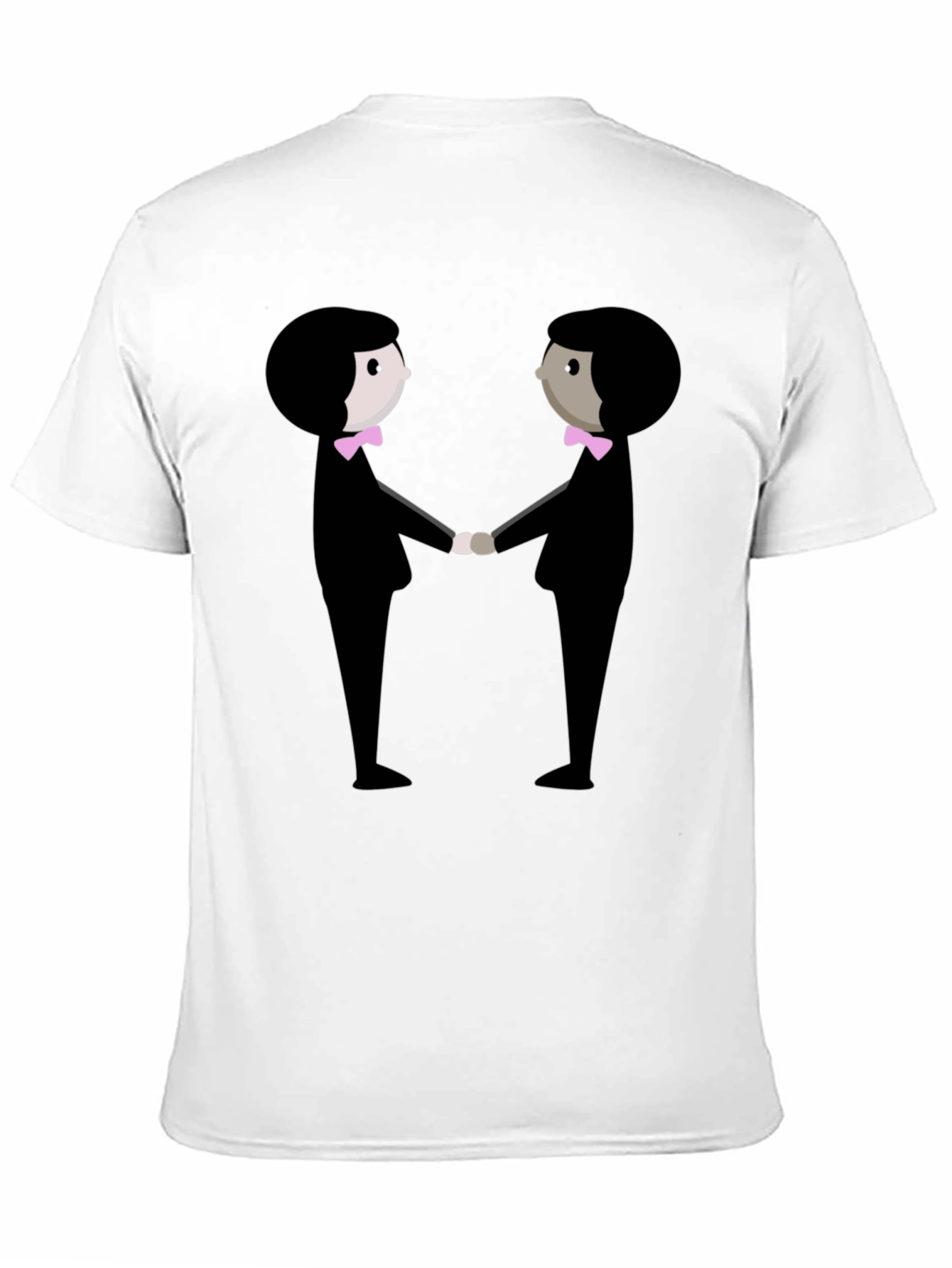 Black Graphic Tee: Two Figures Holding Hands view 11