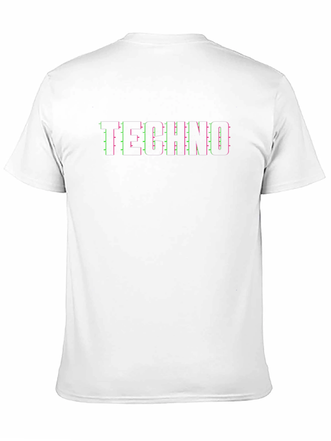 Black Techno Glitch T-Shirt - Edgy Streetwear view 11