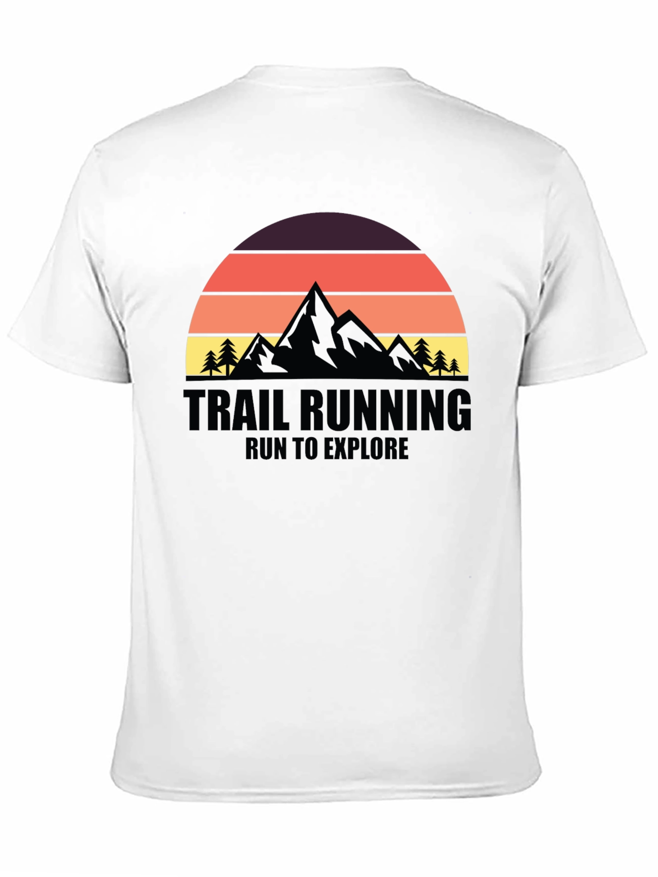 Black Trail Running Adventure Tee: Run to Explore view 11