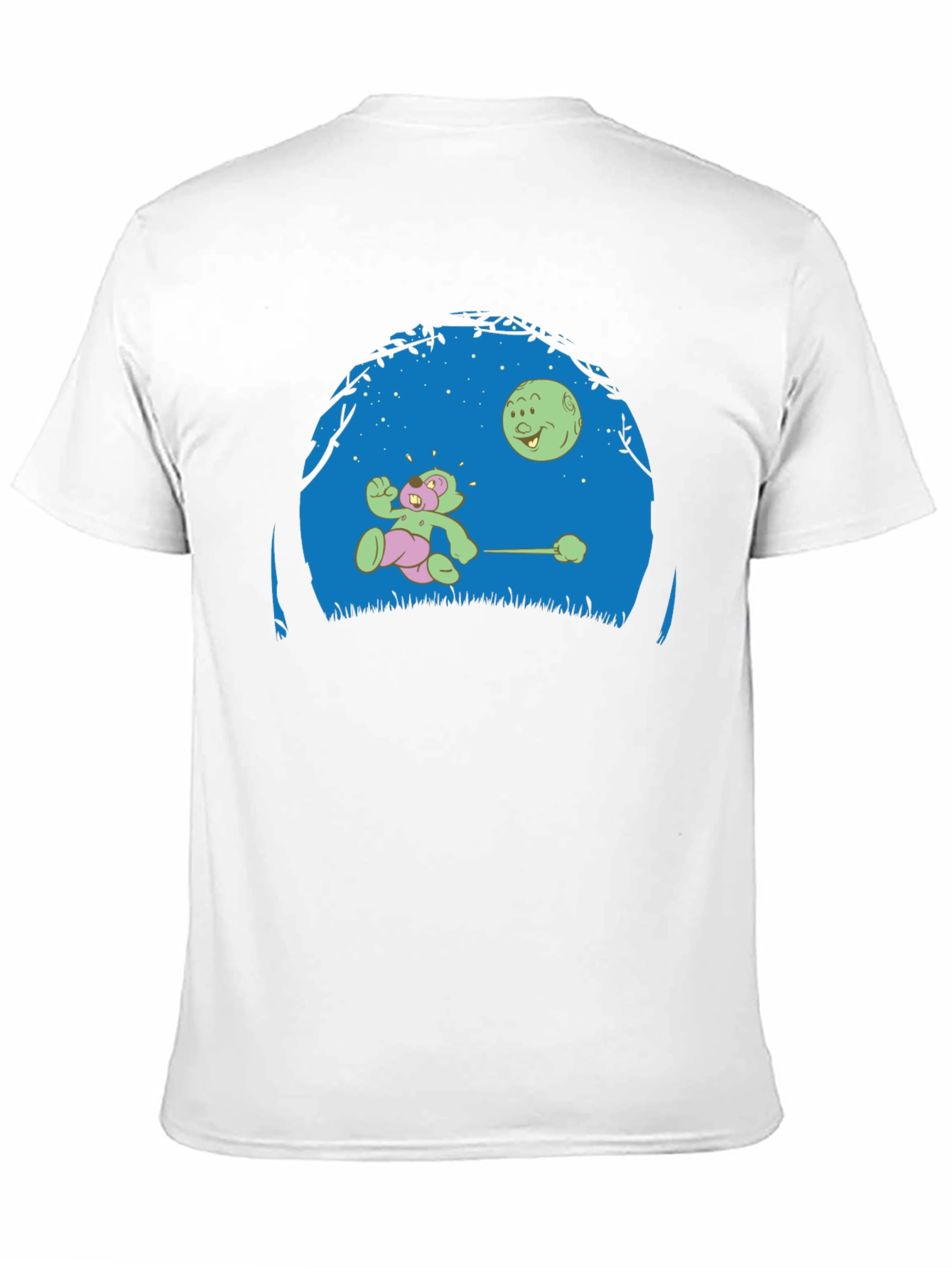 Black Cartoon Graphic Print Black T-Shirt view 11