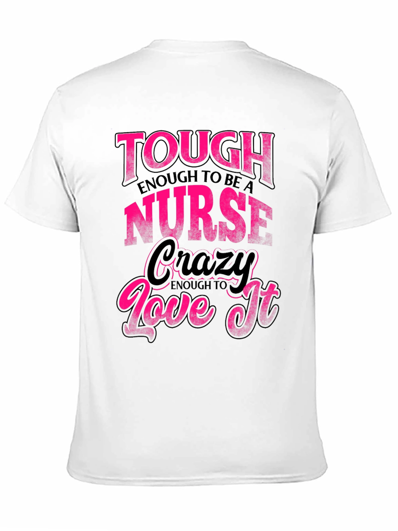 Black Tough Enough Nurse Black Graphic Tee view 11