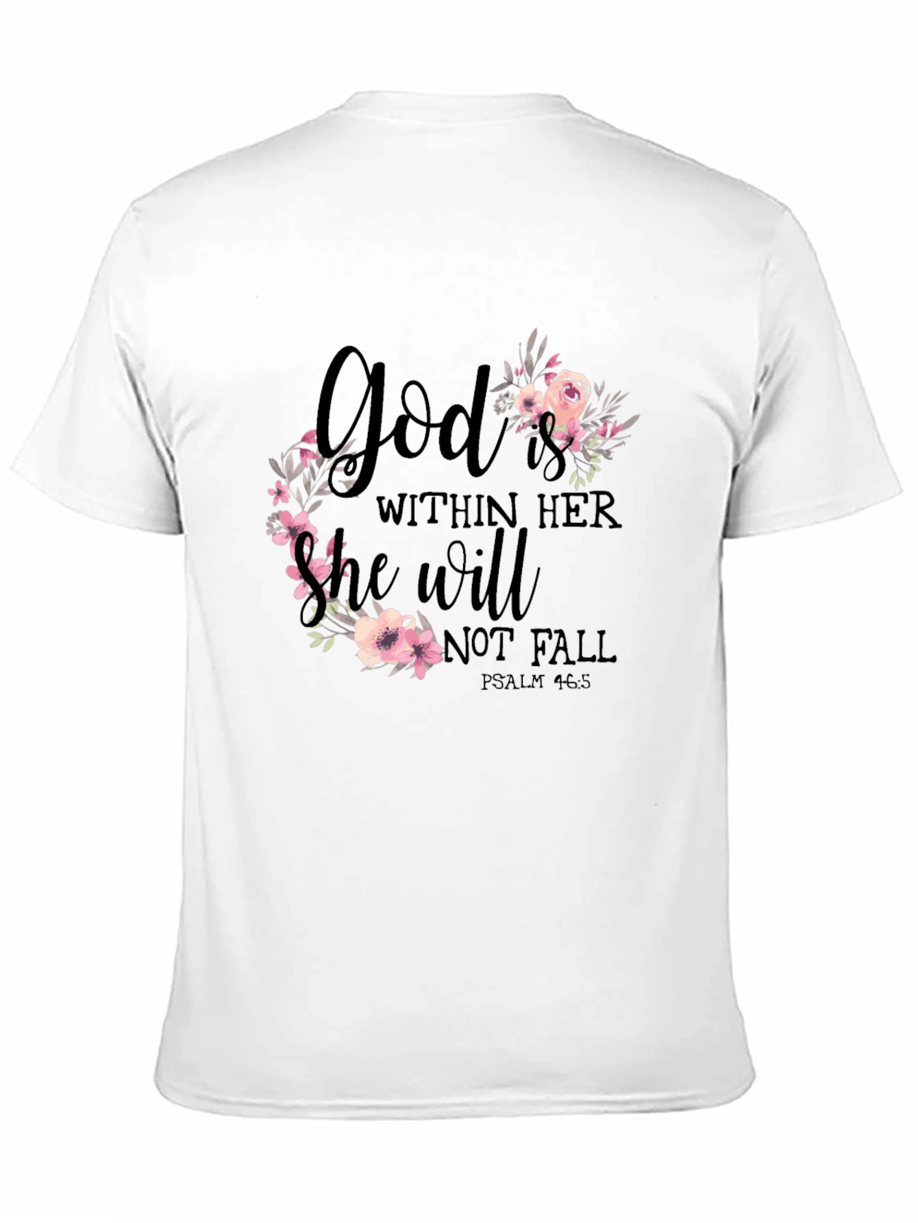 Black God Is Within Her Floral T-Shirt view 11