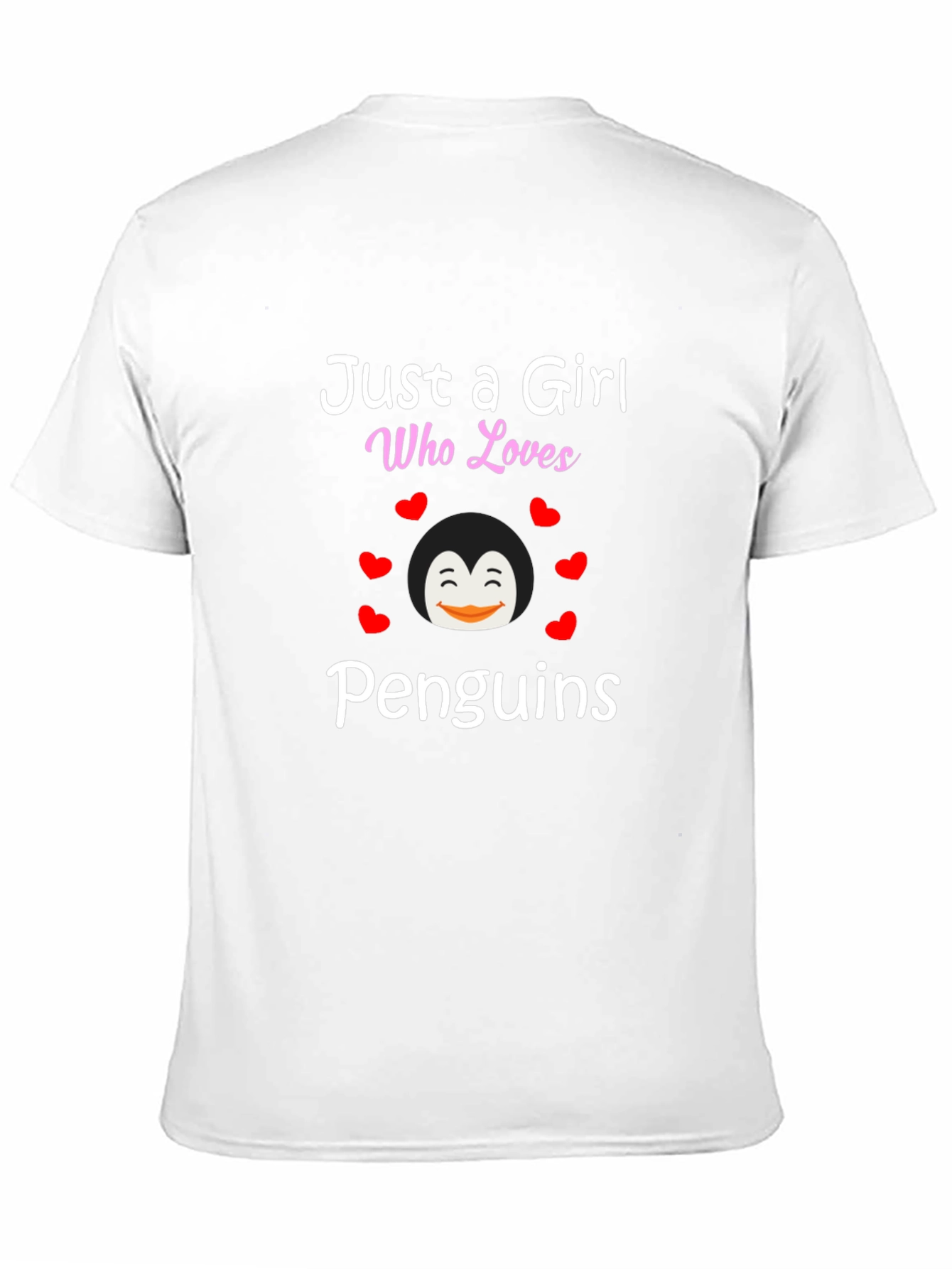 Black Just a Girl Who Loves Penguins Graphic Tee view 11