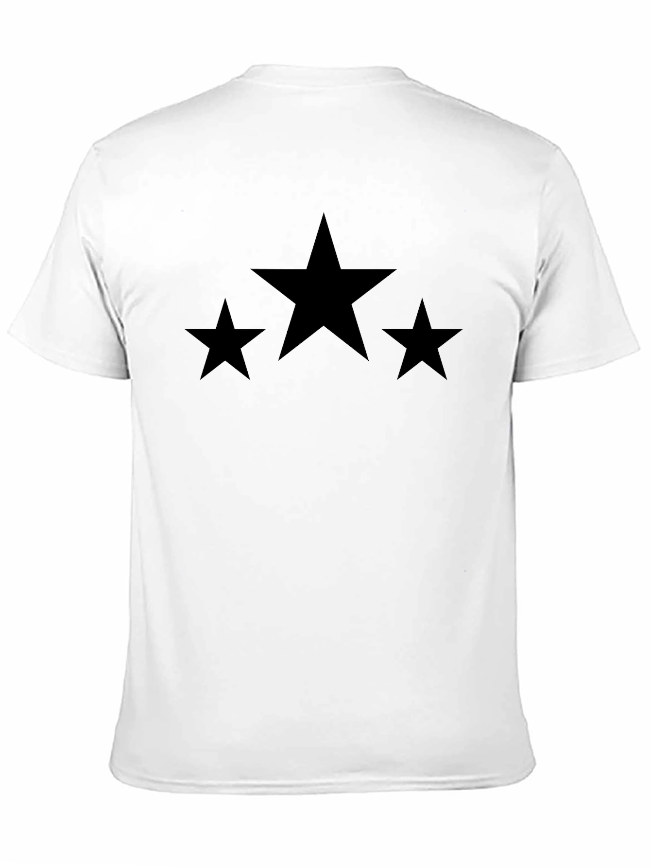 Black Stylish Black T-Shirt with Star Design view 11