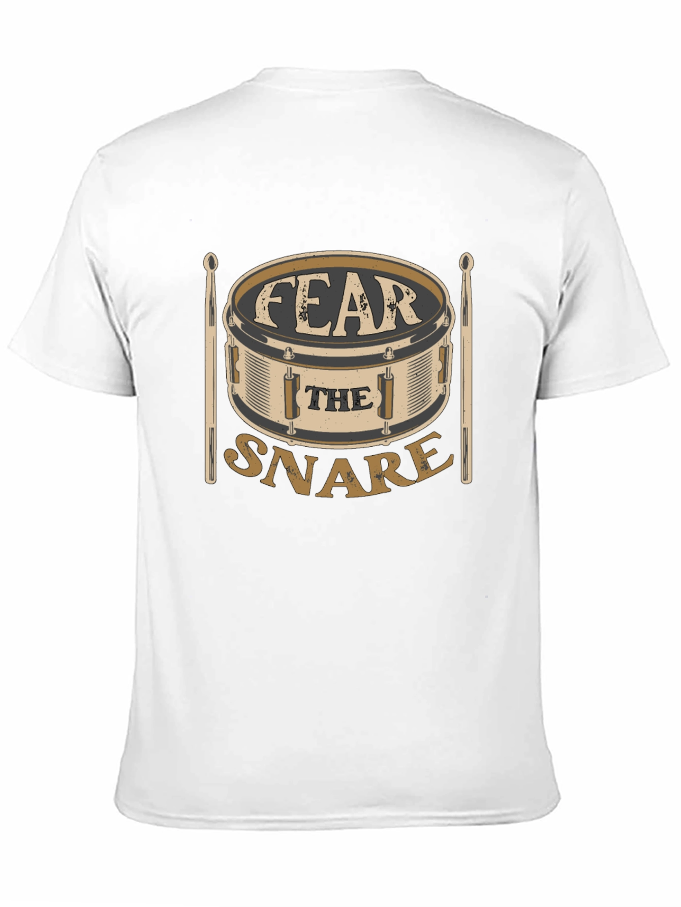 Black Fear the Snare T-Shirt - Drummer Gift view 11
