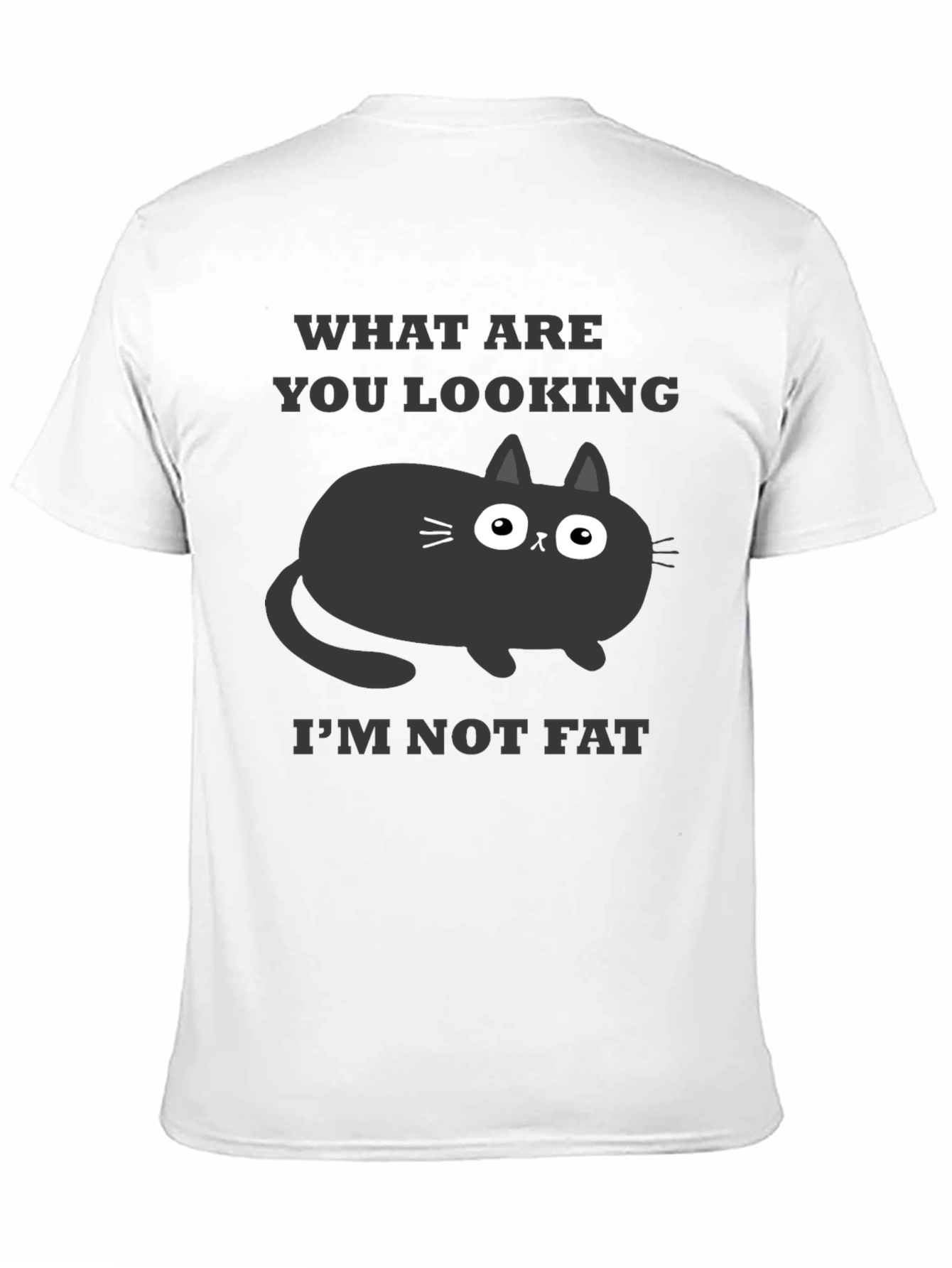Black Funny Cat T-Shirt - What Are You Looking At? view 11