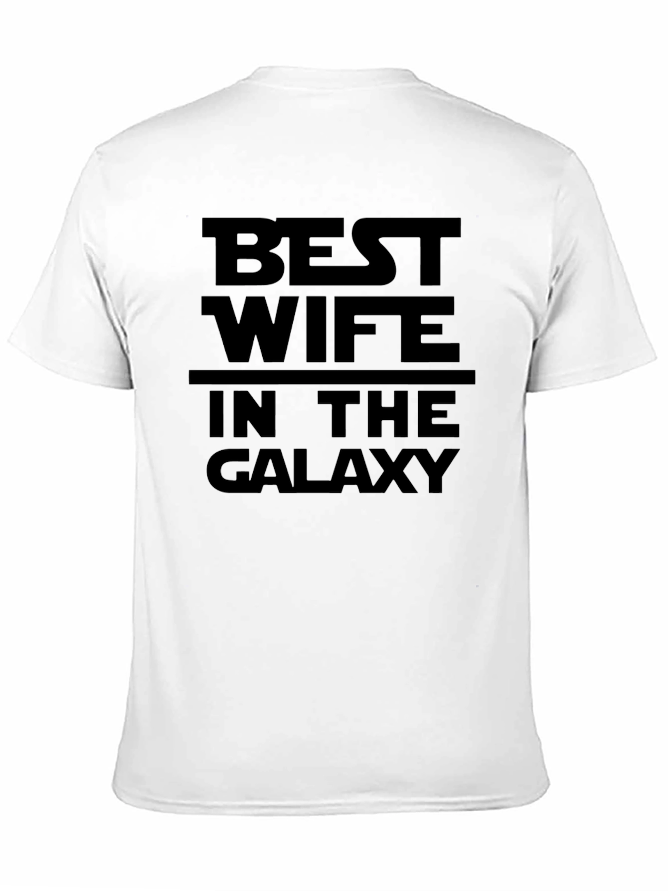 Black Best Wife in the Galaxy Black T-Shirt view 11