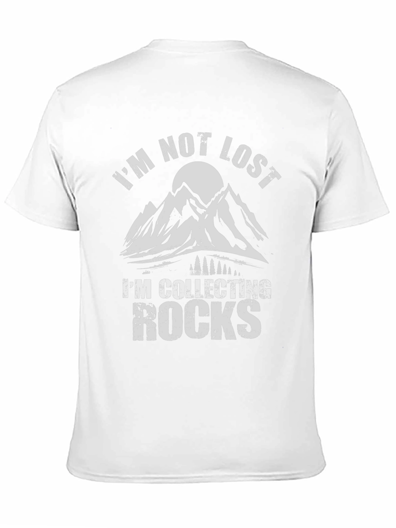 Black I'm Not Lost I'm Collecting Rocks Graphic T-Shirt view 11