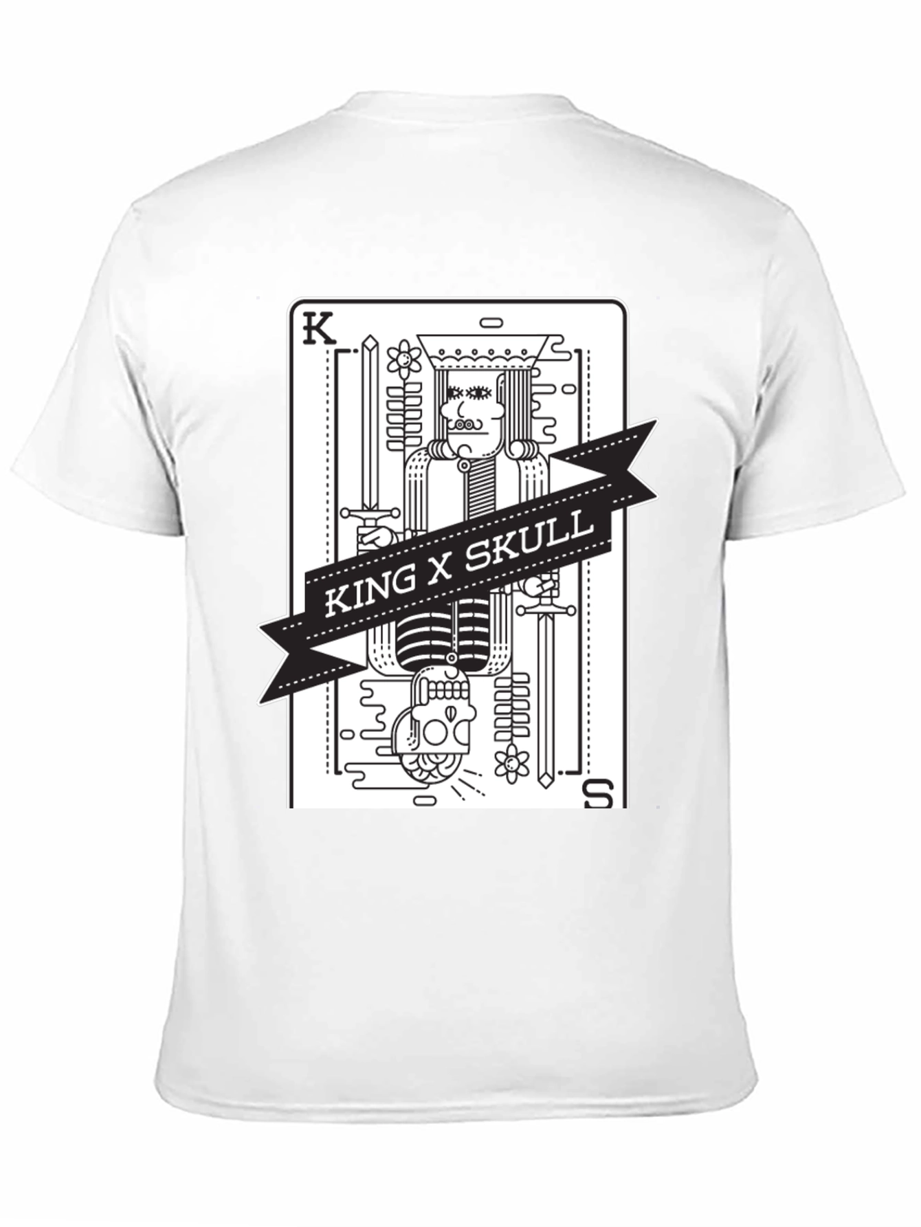 Black King X Skull Black Graphic Tee view 11