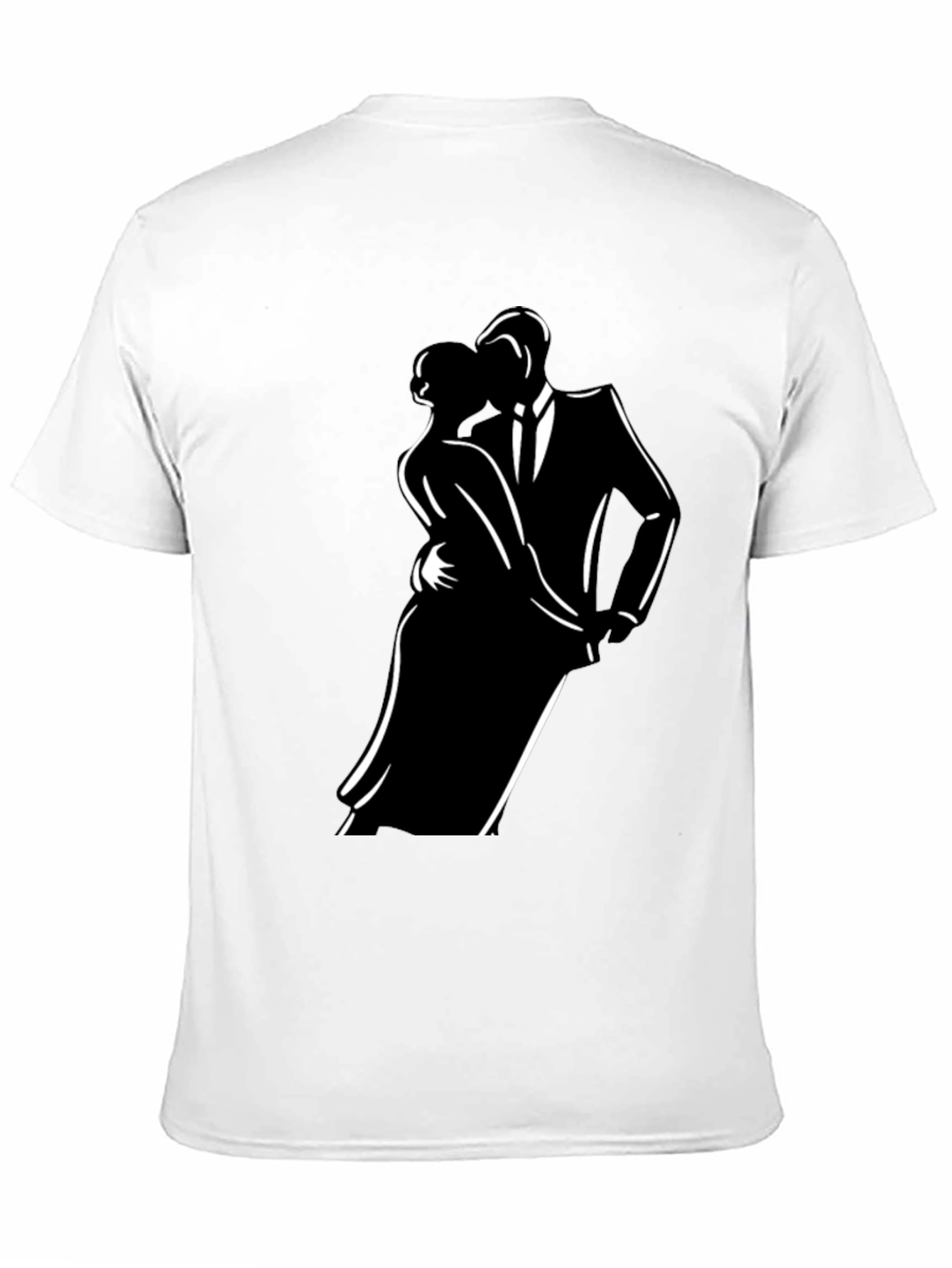 Dancing Couple Graphic Tee - Elegant Black T-Shirt - 11