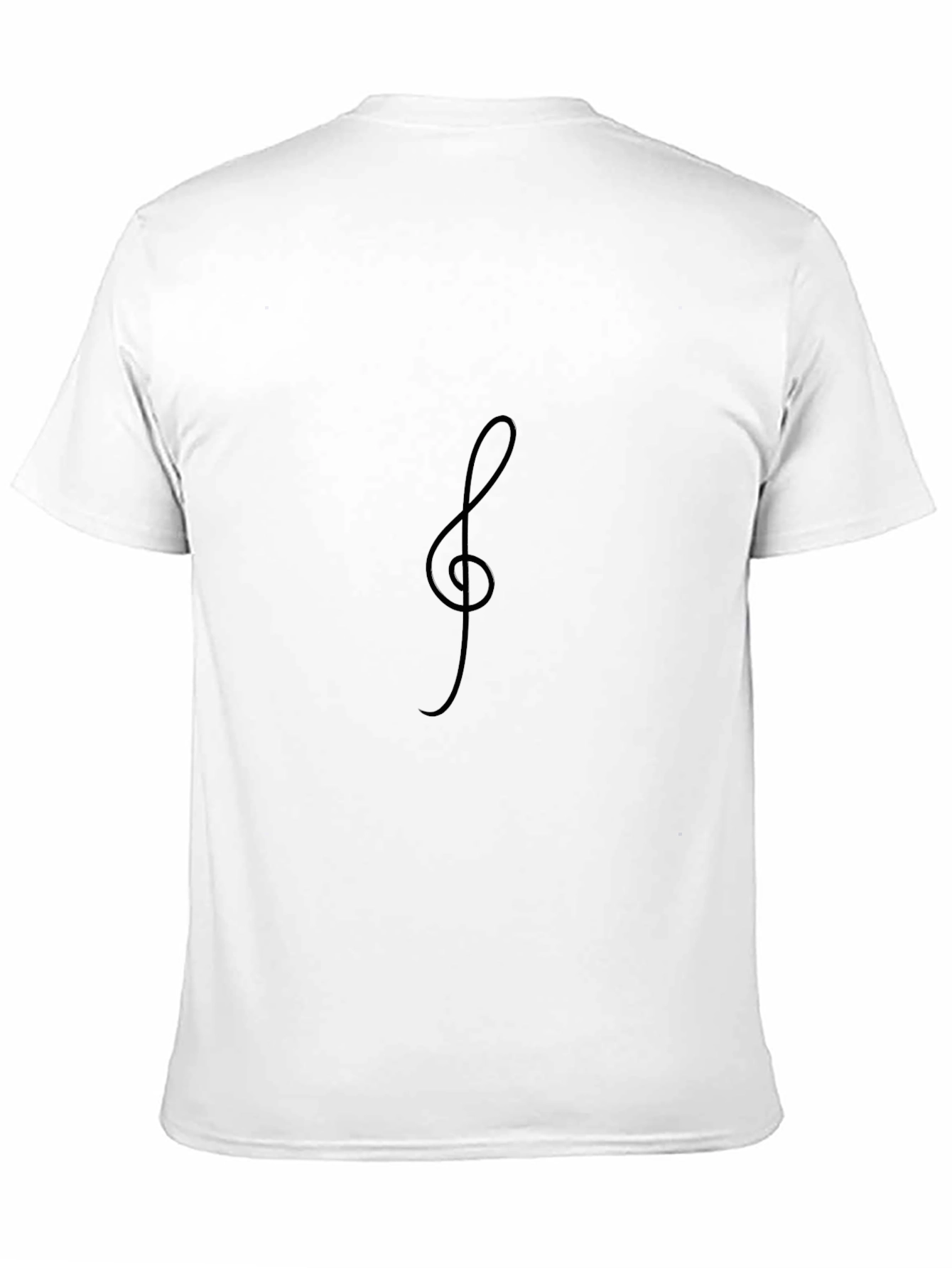Black Black Treble Clef T-Shirt - Music Lover Tee view 11