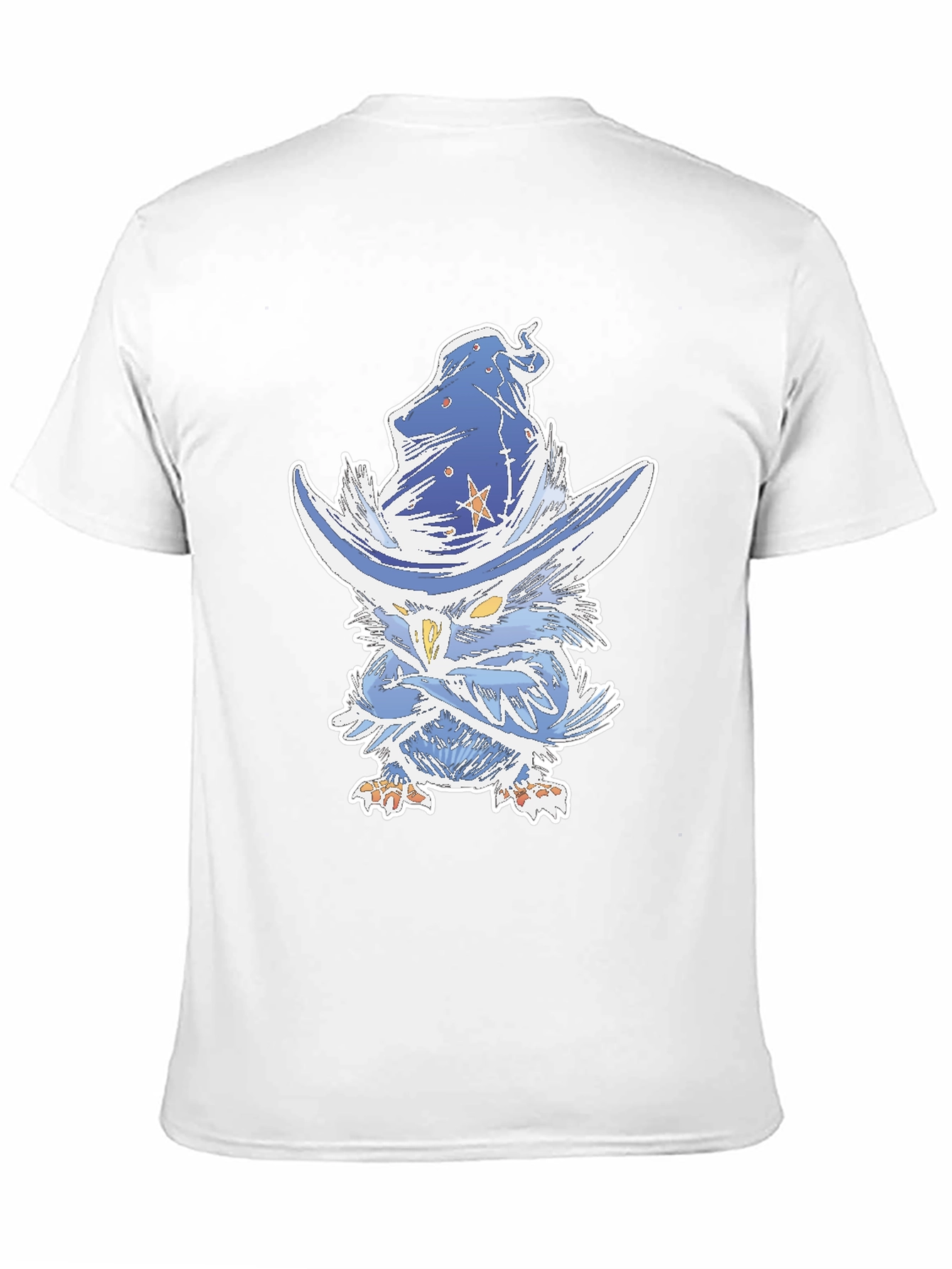 Black Wizard Owl Graphic T-Shirt - Black, Cotton Blend view 11