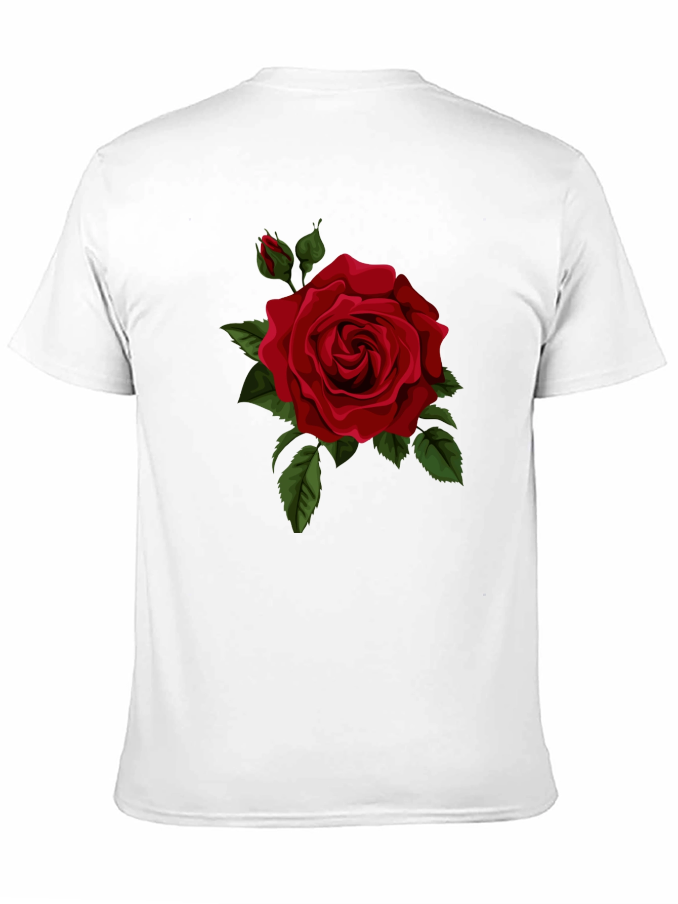 Black Red Rose Graphic Black T-Shirt view 11