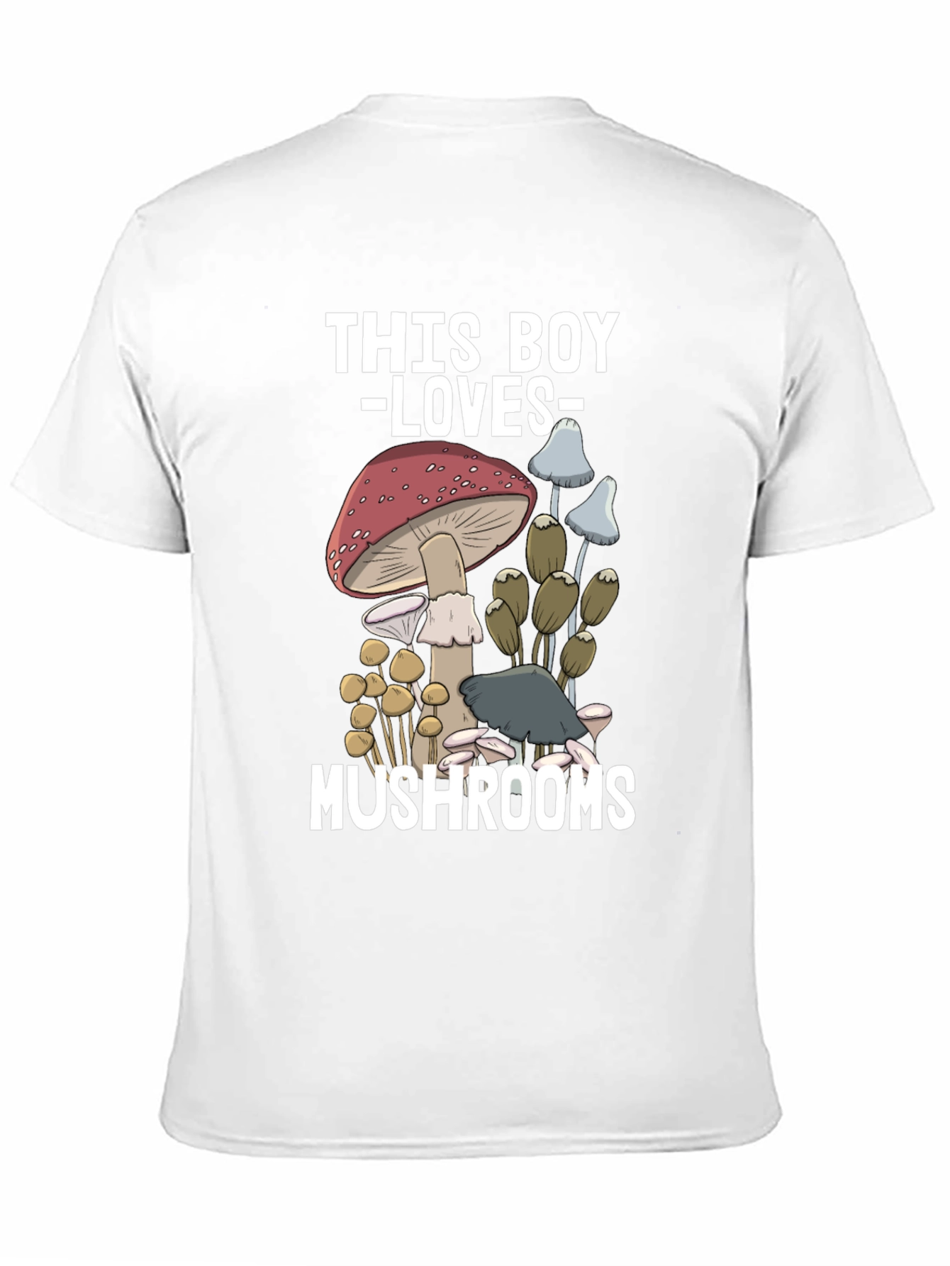 Black Mushroom Lover T-Shirt - This Boy Loves Mushrooms Graphic Tee view 11