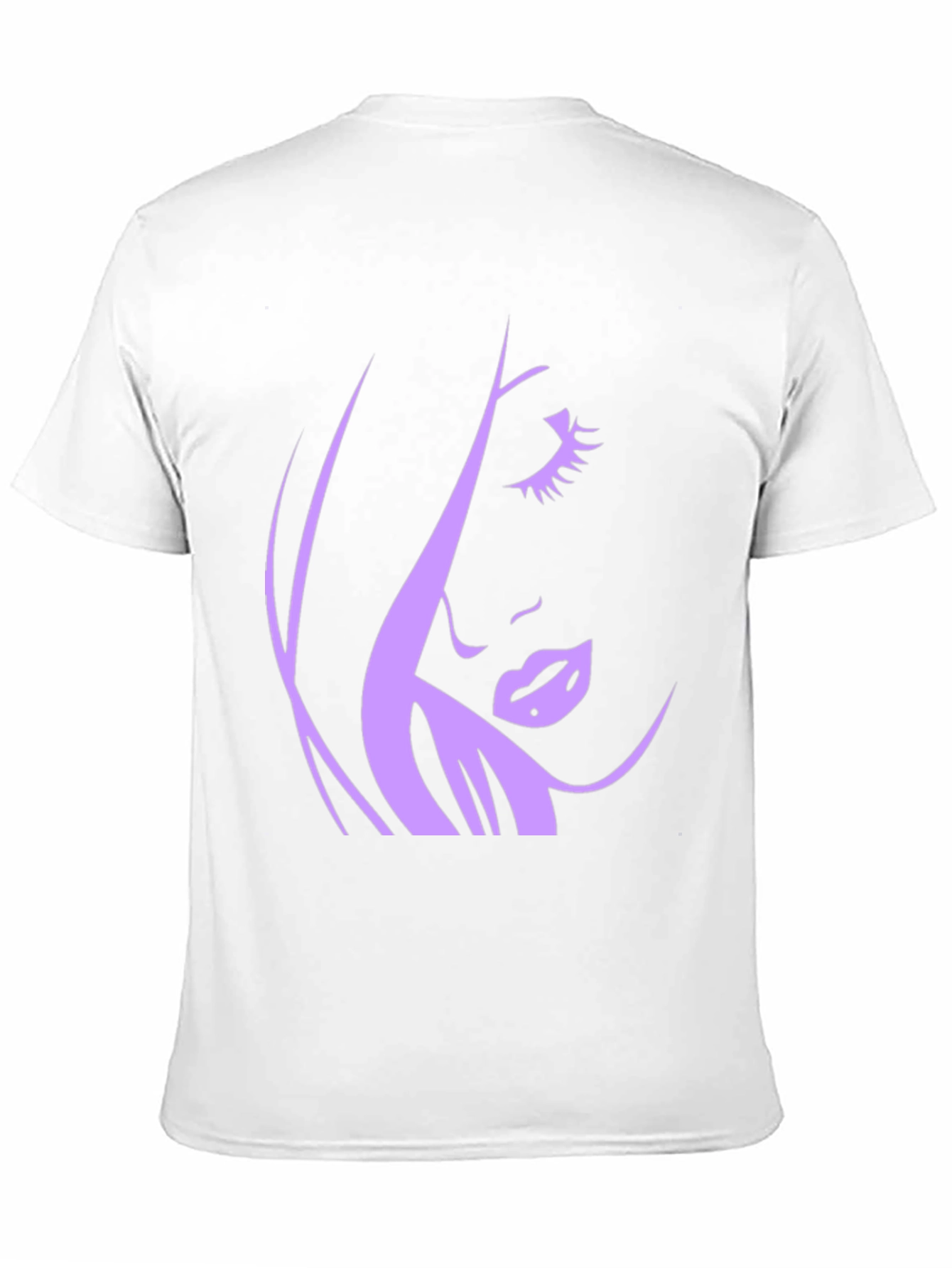 Black Silhouette Woman Graphic Tee - Black Cotton T-Shirt view 11