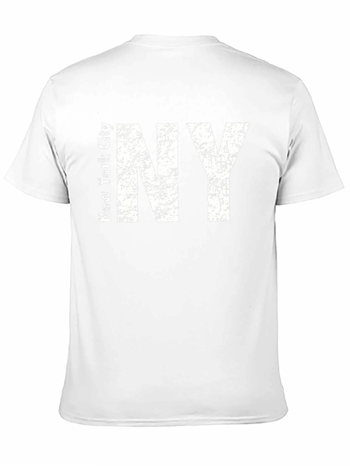 Black Distressed NY Text Graphic Black T-Shirt view 11