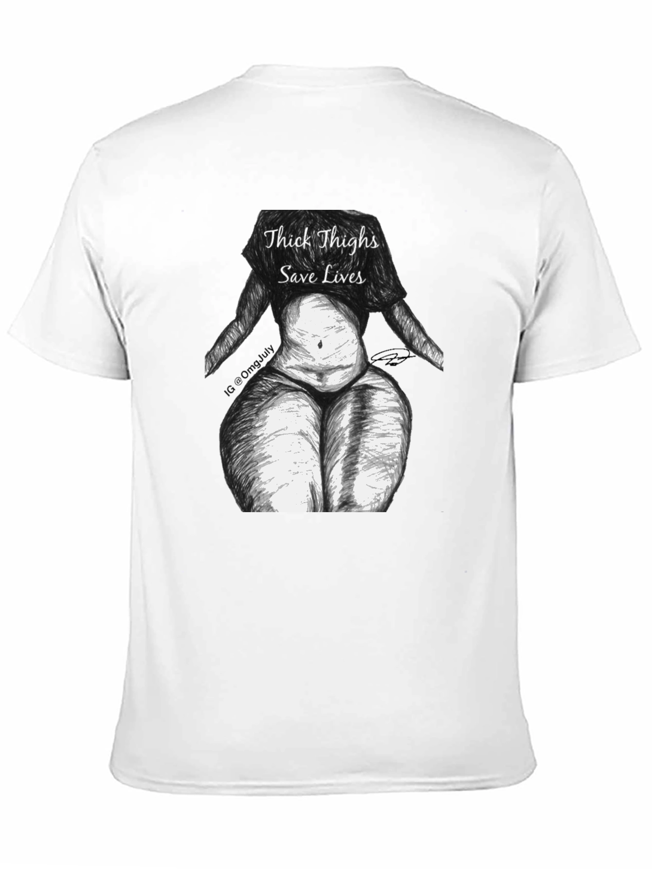 Black Thick Thighs Save Lives Graphic Tee - Unisex view 11