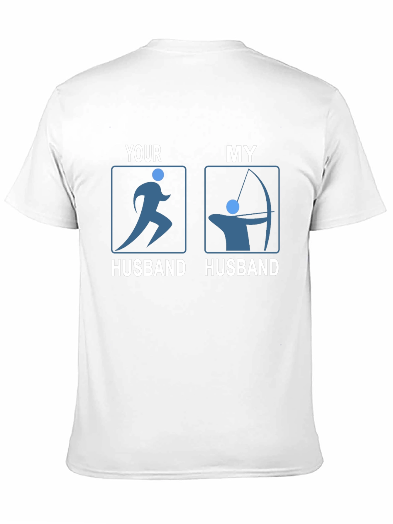 Black Funny Husband T-Shirt: Running & Archery Humor view 11