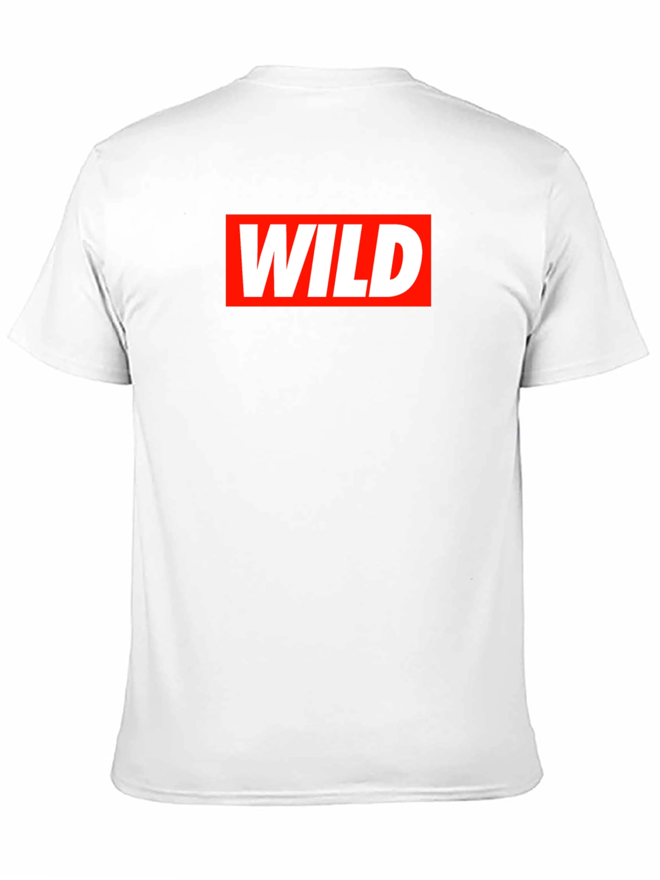 Black Wild Graphic Tee - Red and White on Black Cotton view 11