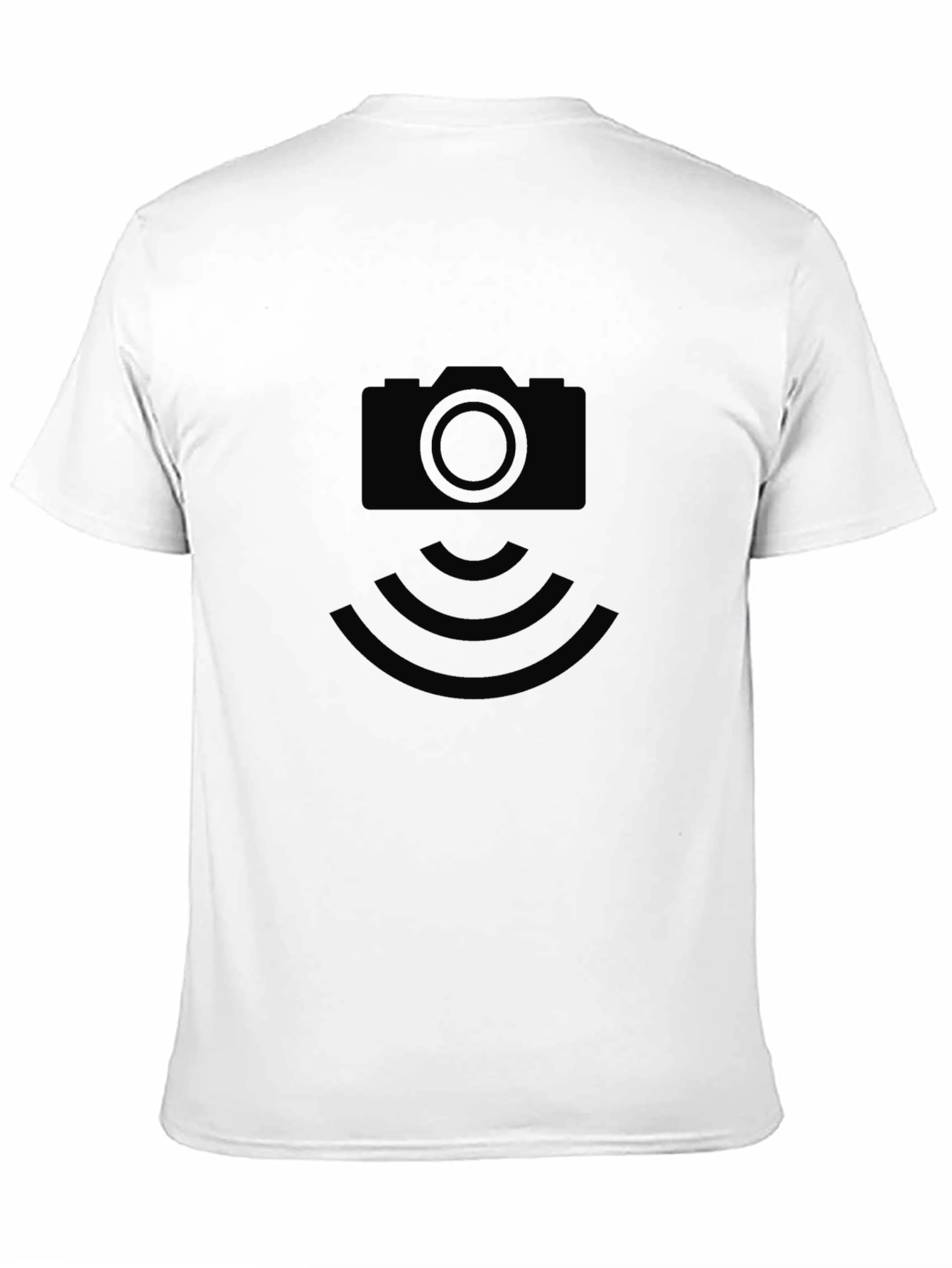 Black Camera Icon T-Shirt - Black, Modern Design view 11