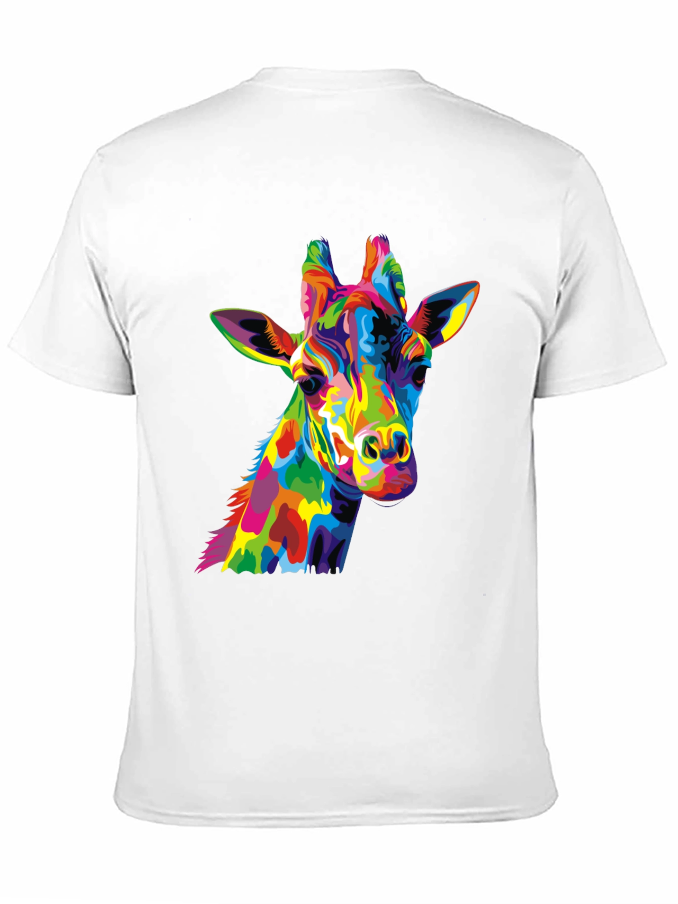 Black Colorful Giraffe Graphic Tee view 11