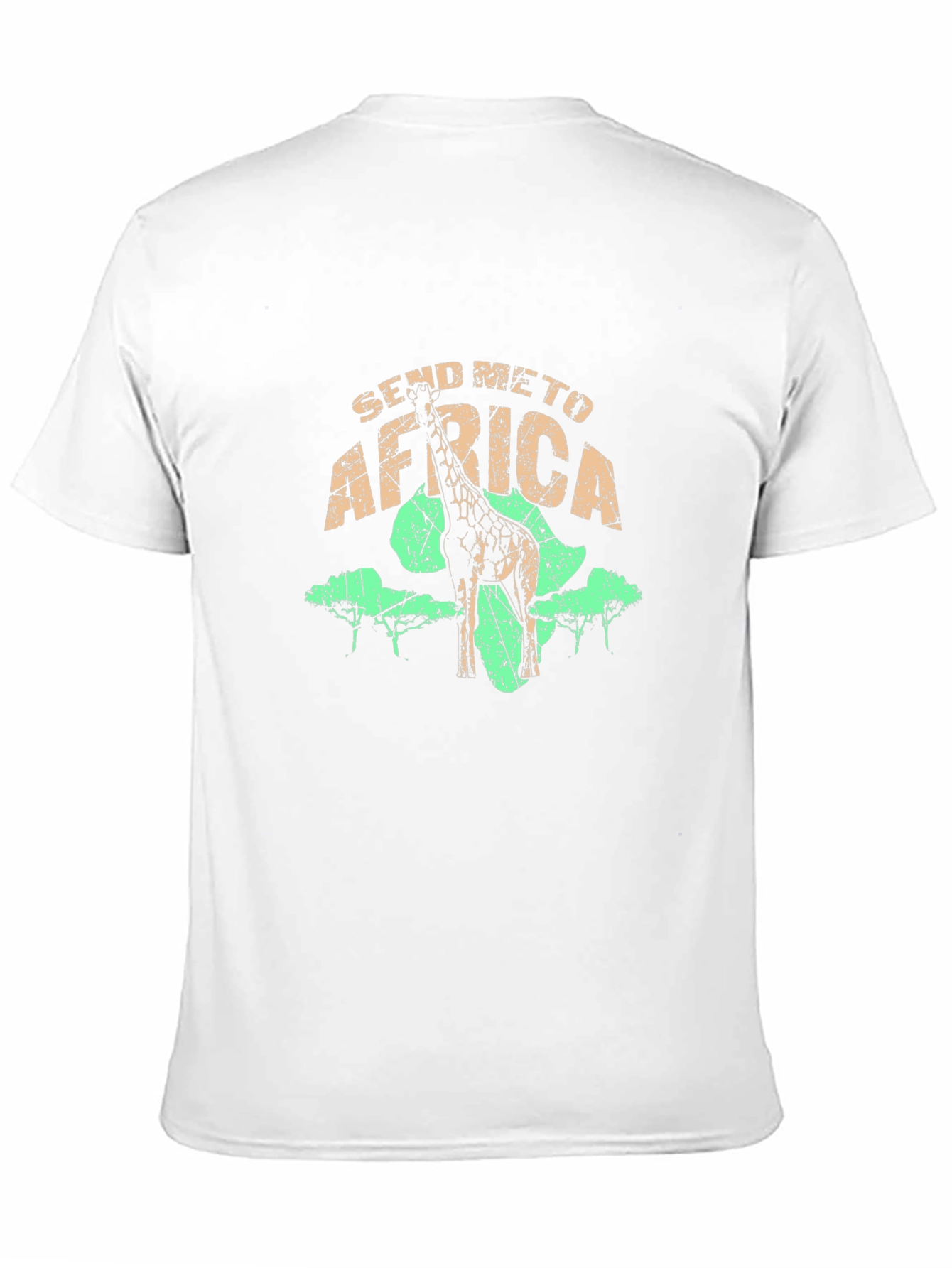 Black Send Me To Africa Giraffe Graphic T-Shirt view 11