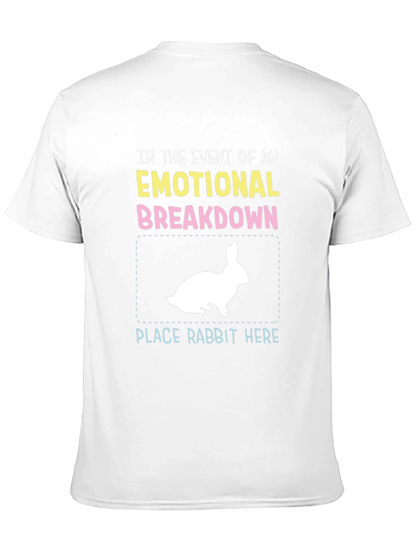 Black Emotional Breakdown Rabbit T-Shirt view 11