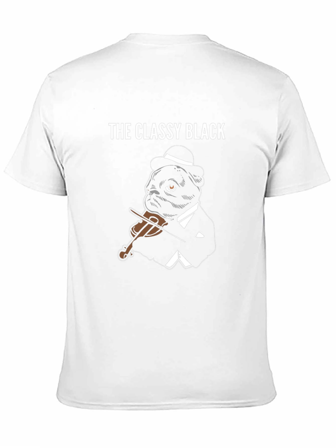 Black The Classy Black Pug T-Shirt view 11