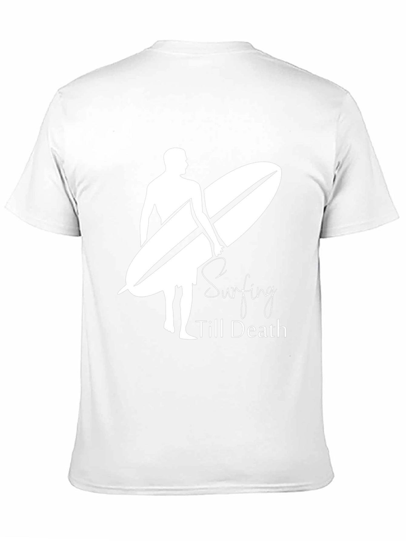 Black Surfing Till Death Graphic Tee view 11