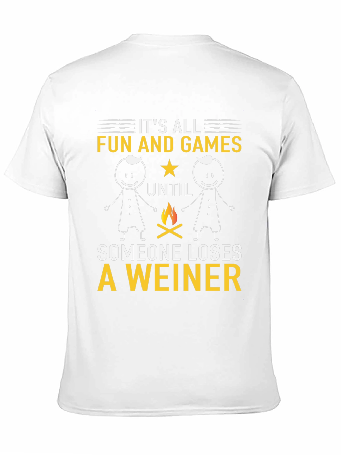 Black Funny Weiner Camping T-Shirt - It's All Fun and Games view 11