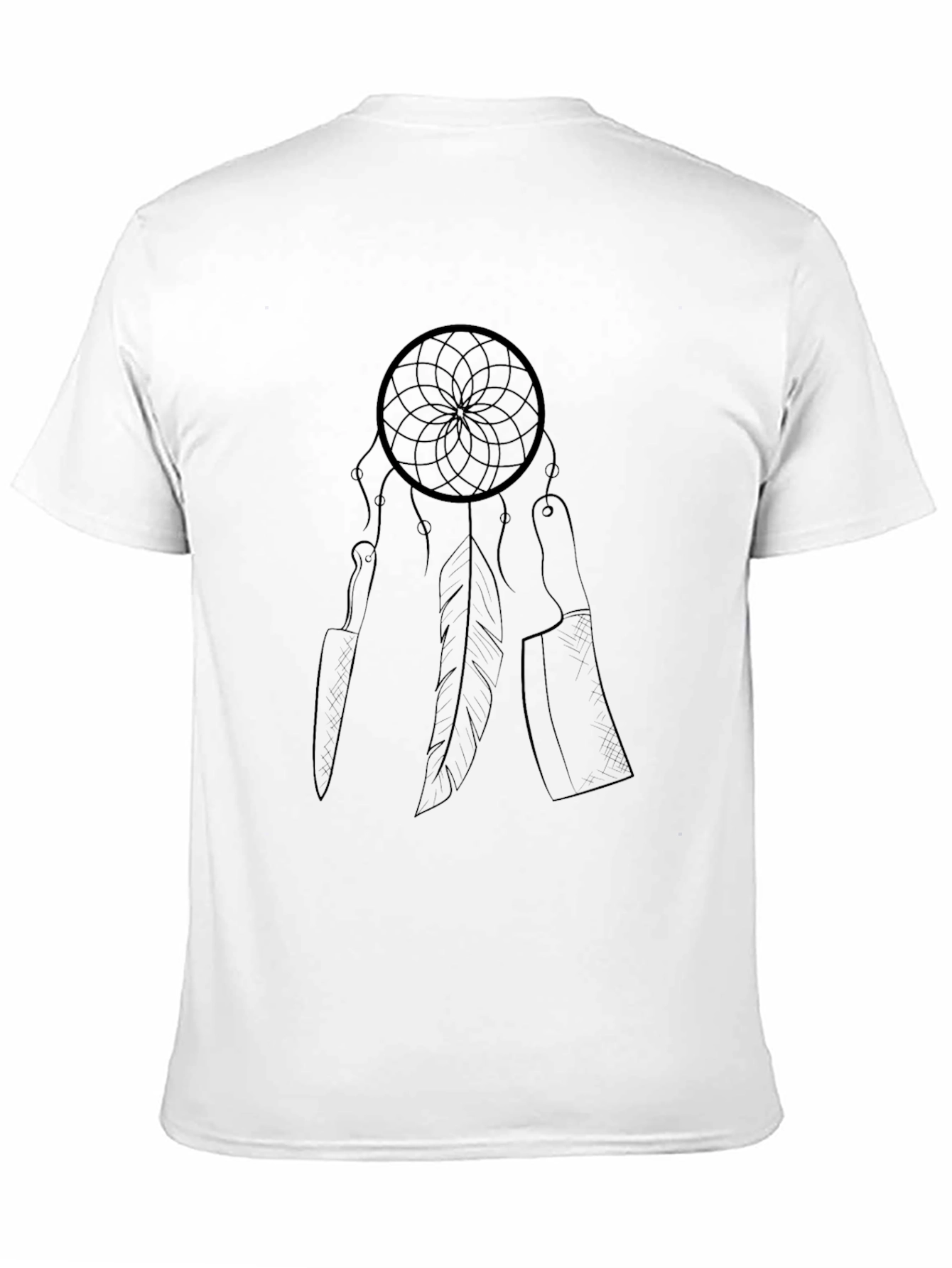 Black Dream Catcher Graphic Tee - Black Cotton Blend view 11