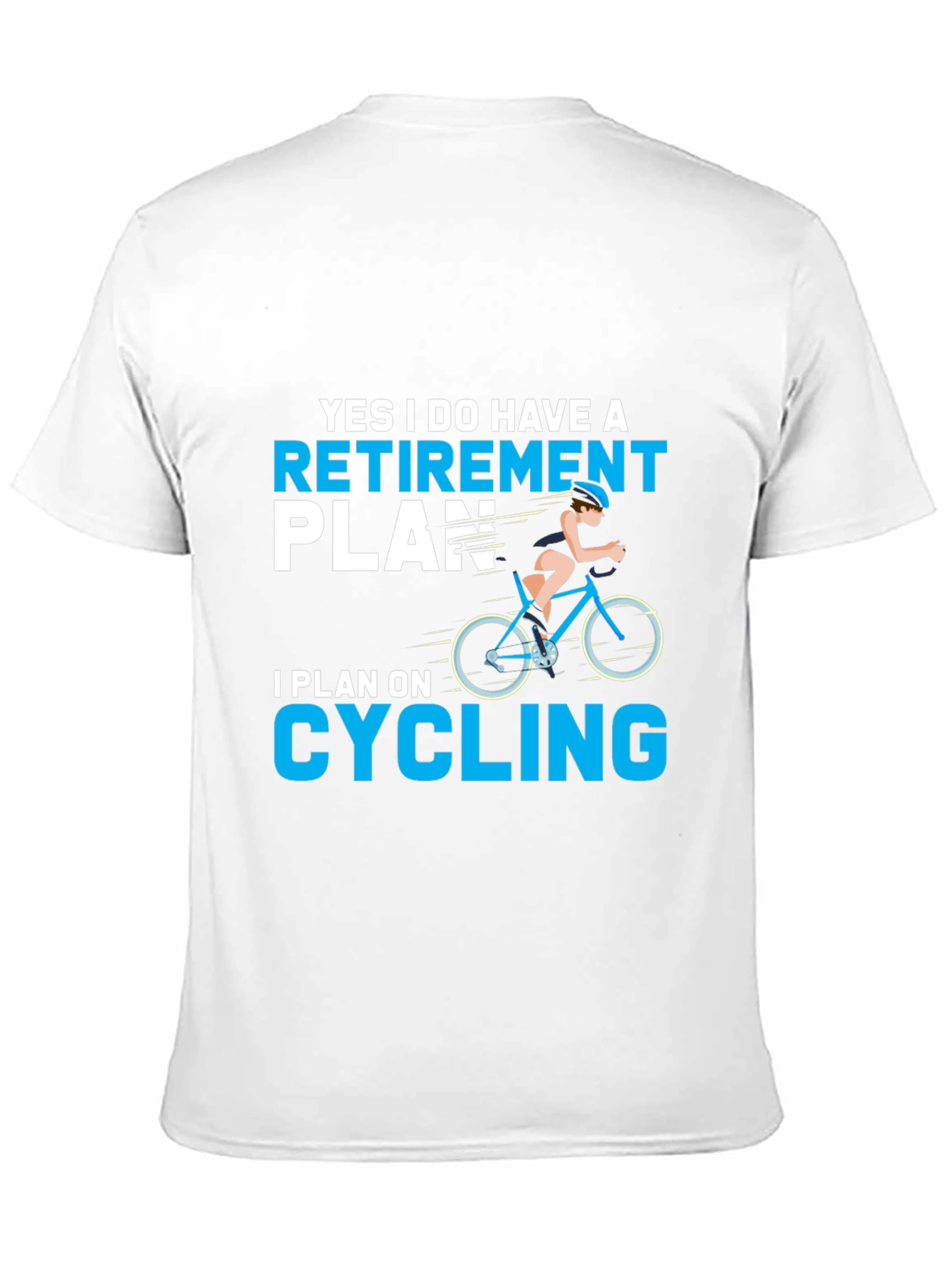 Black Retirement Plan Cycling T-Shirt view 11