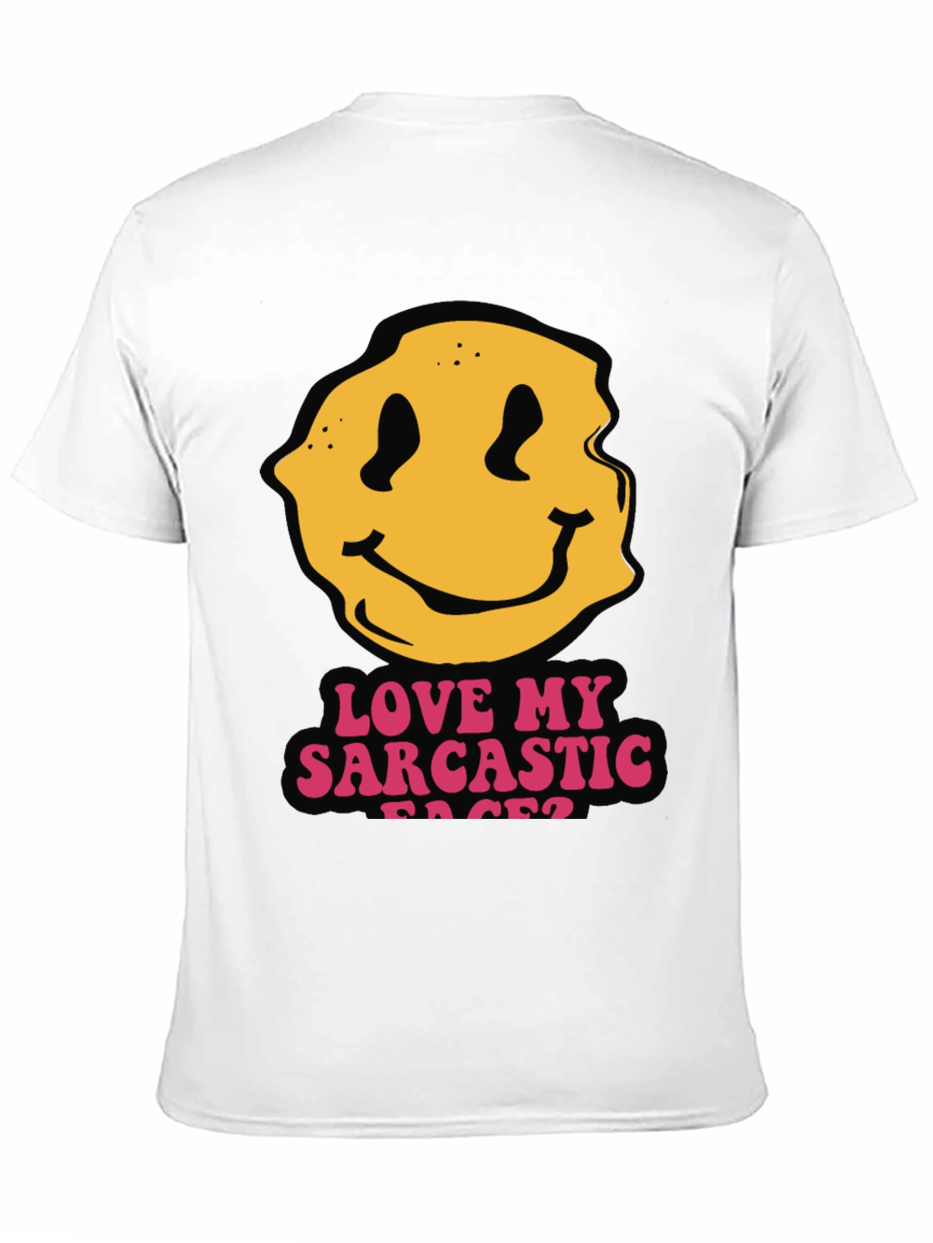 Black Sarcastic Faces Black T-Shirt - Funny Graphic Tee view 11