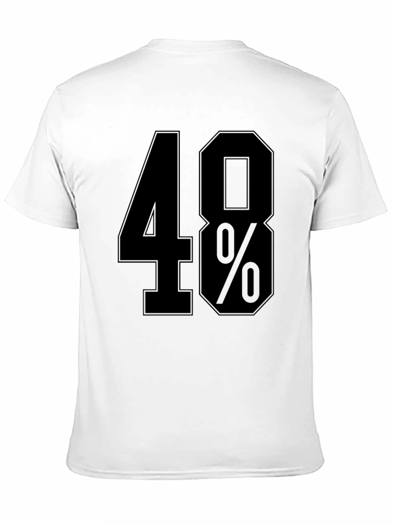 Black 48 Percent T-Shirt - Black Graphic Tee view 11