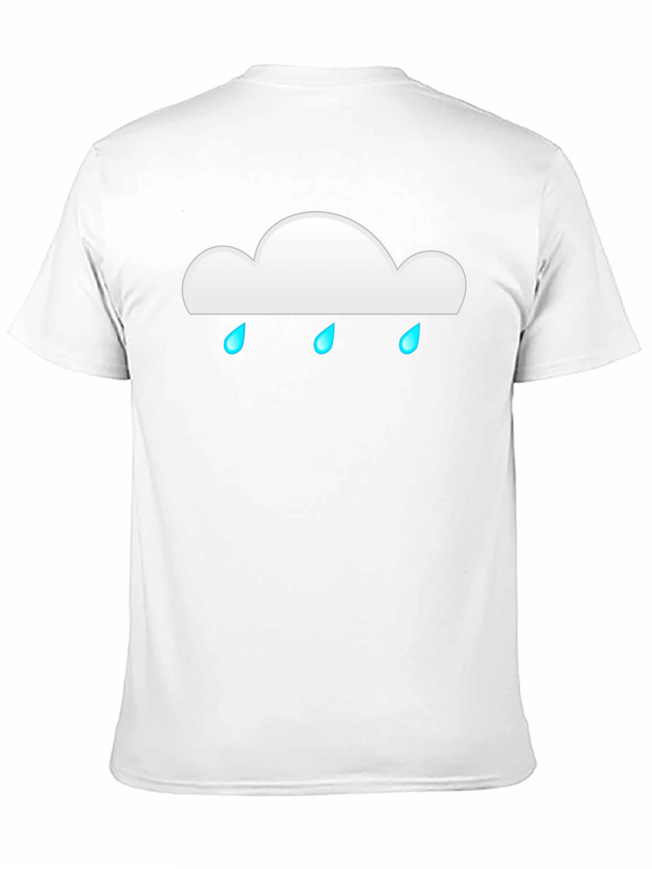 Black Rainy Cloud Graphic Tee - Black Cotton Casual T-Shirt view 11