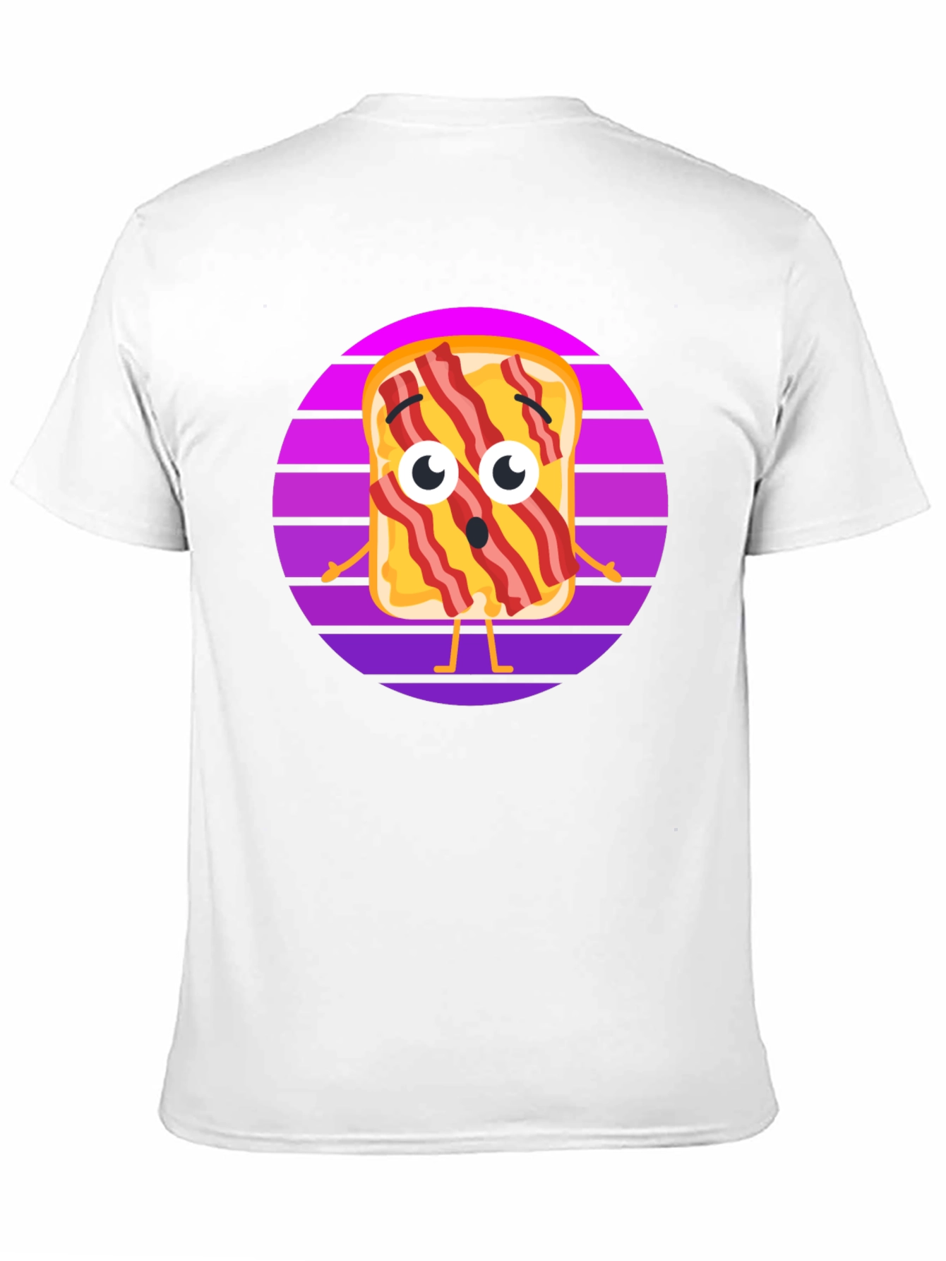 Black Bacon Toast Retro Graphic Tee view 11