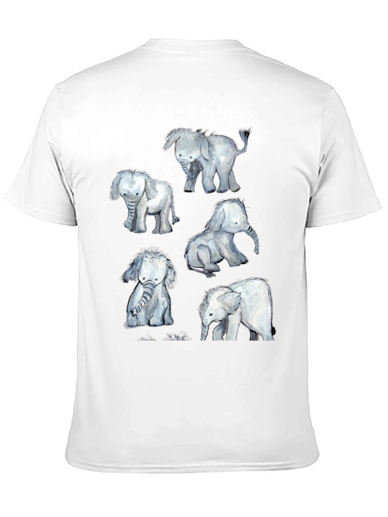 Black Elephant Watercolor Graphic Tee - Black view 11