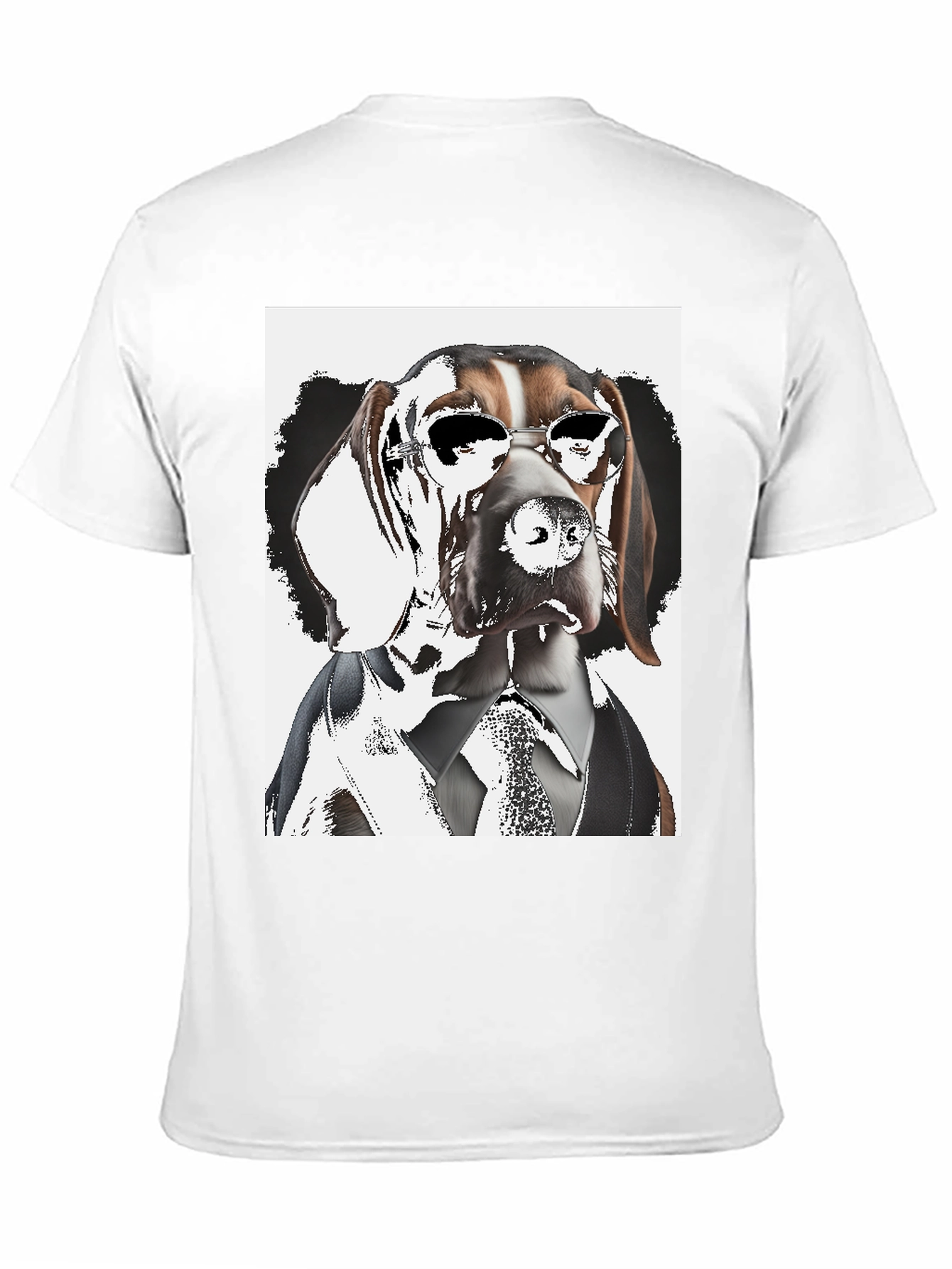 Black Dogfather T-Shirt: Suave Hound in Shades view 11