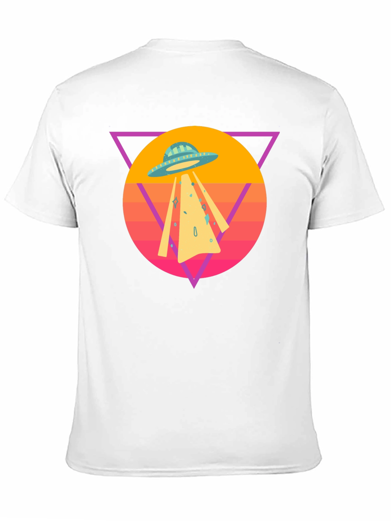 Black Retro UFO T-Shirt - Black Cotton Blend Tee view 11