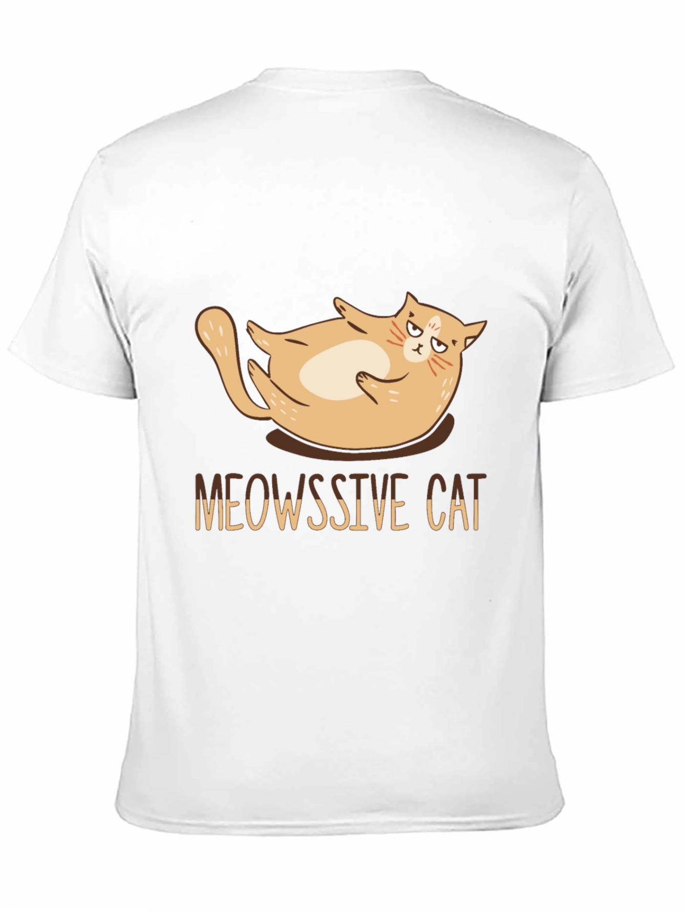 Black Meowssive Cat T-Shirt - Funny Graphic Tee view 11