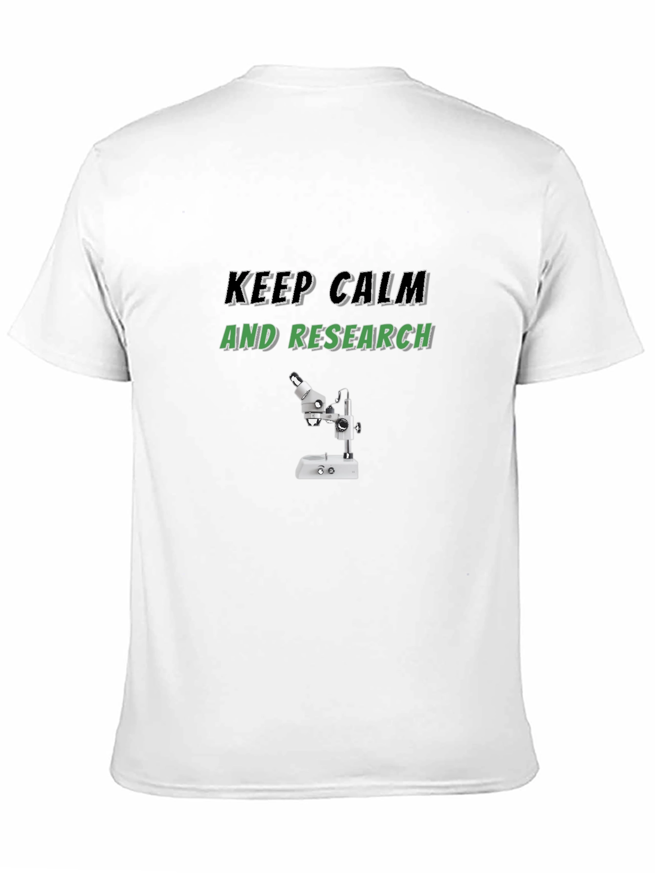 Black Keep Calm & Research T-Shirt view 11