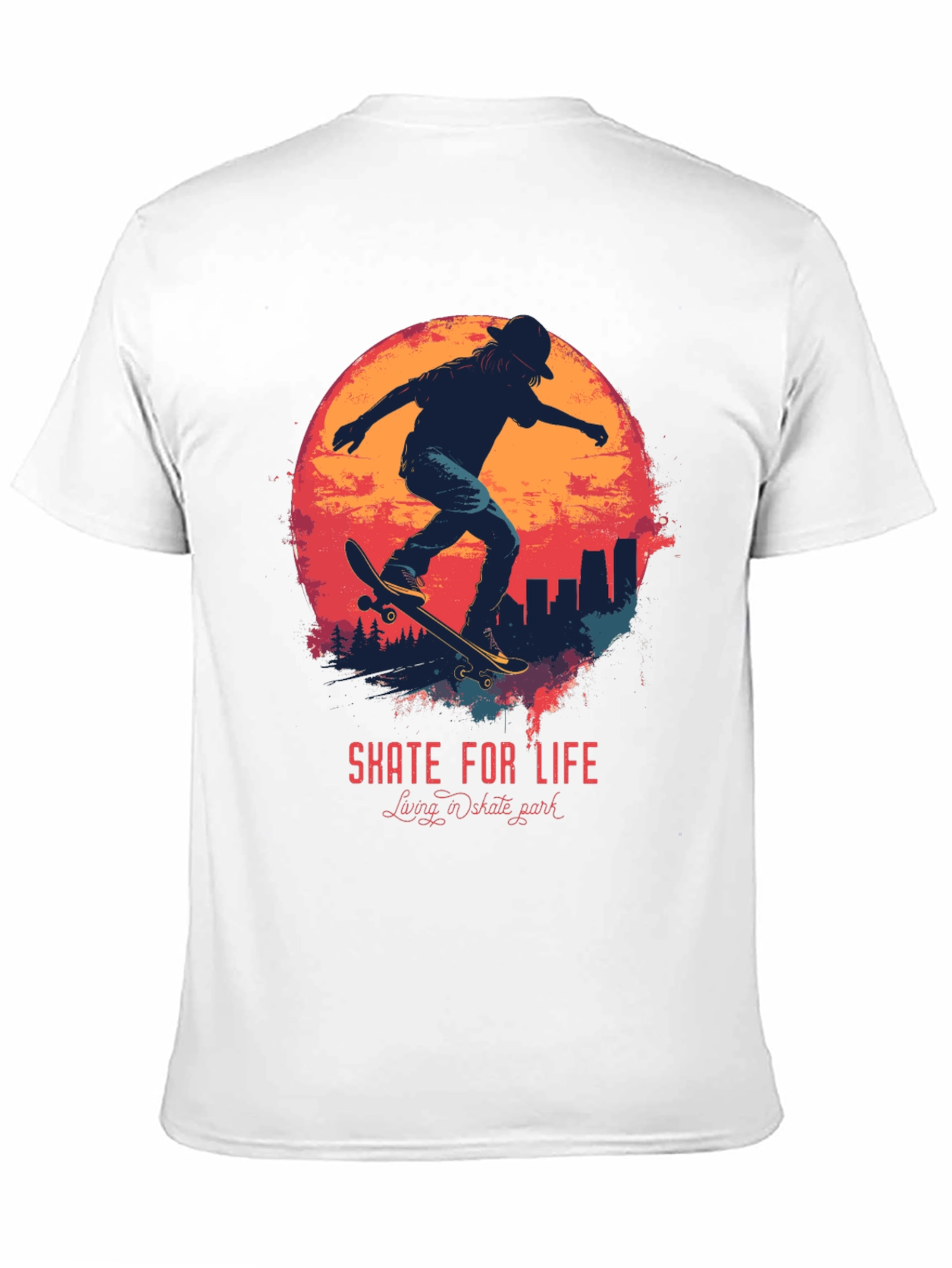 Black Skate For Life Graphic Tee view 11