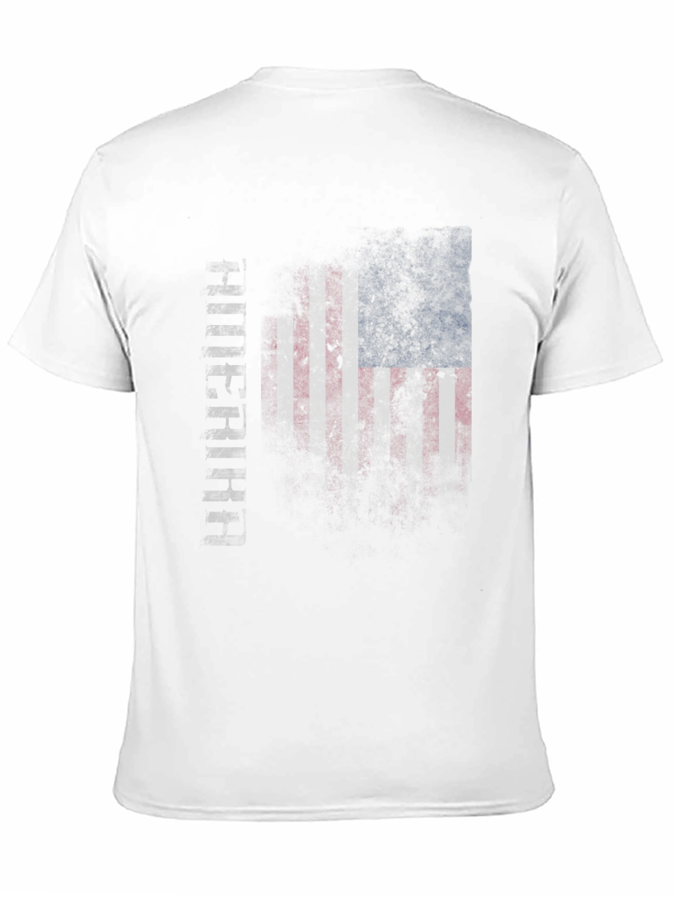 Black Patriotic USA Flag Graphic Print Crew Neck T-Shirt view 11