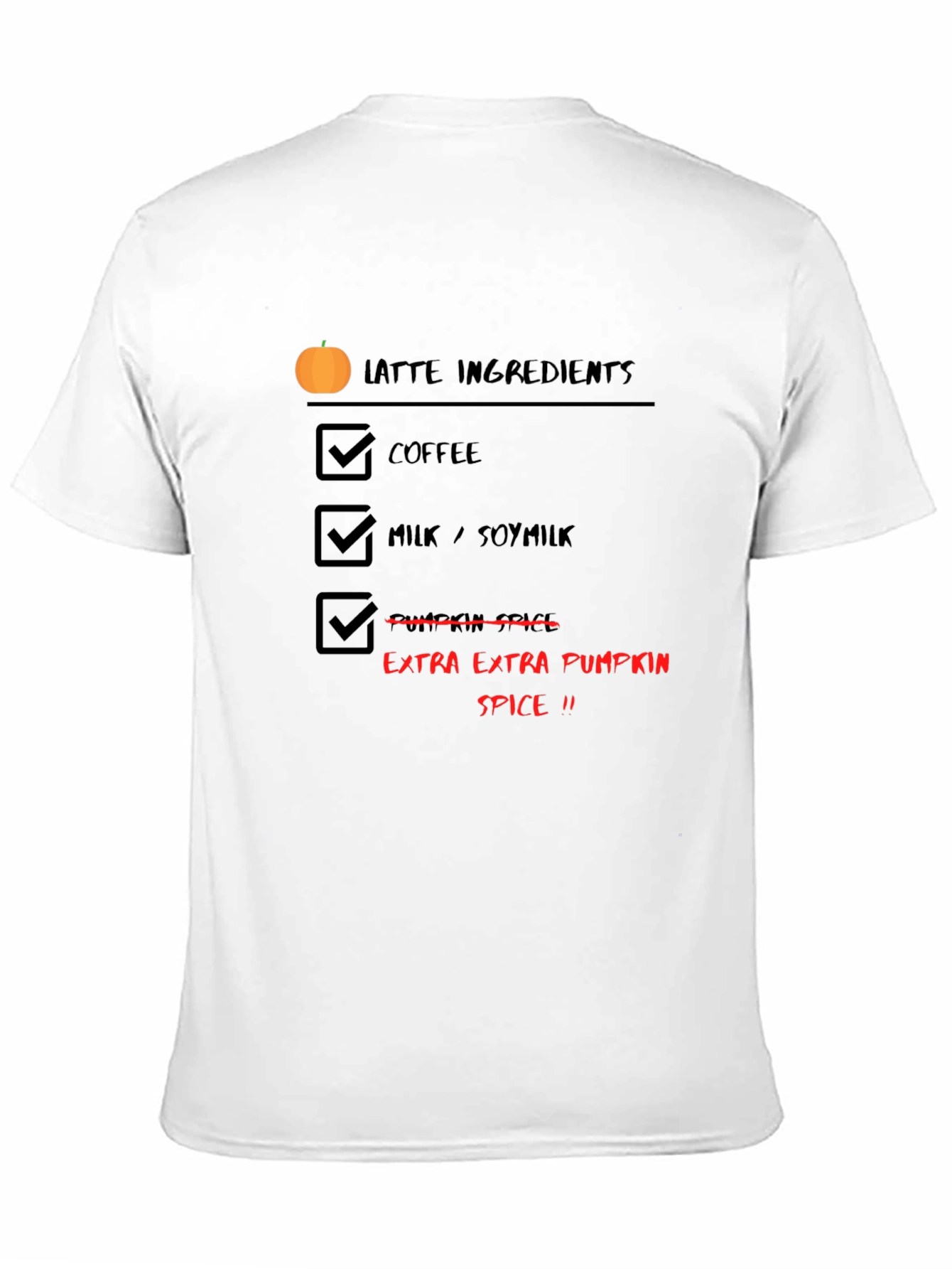 Black Pumpkin Spice Latte T-Shirt - Fall Coffee Lover view 11