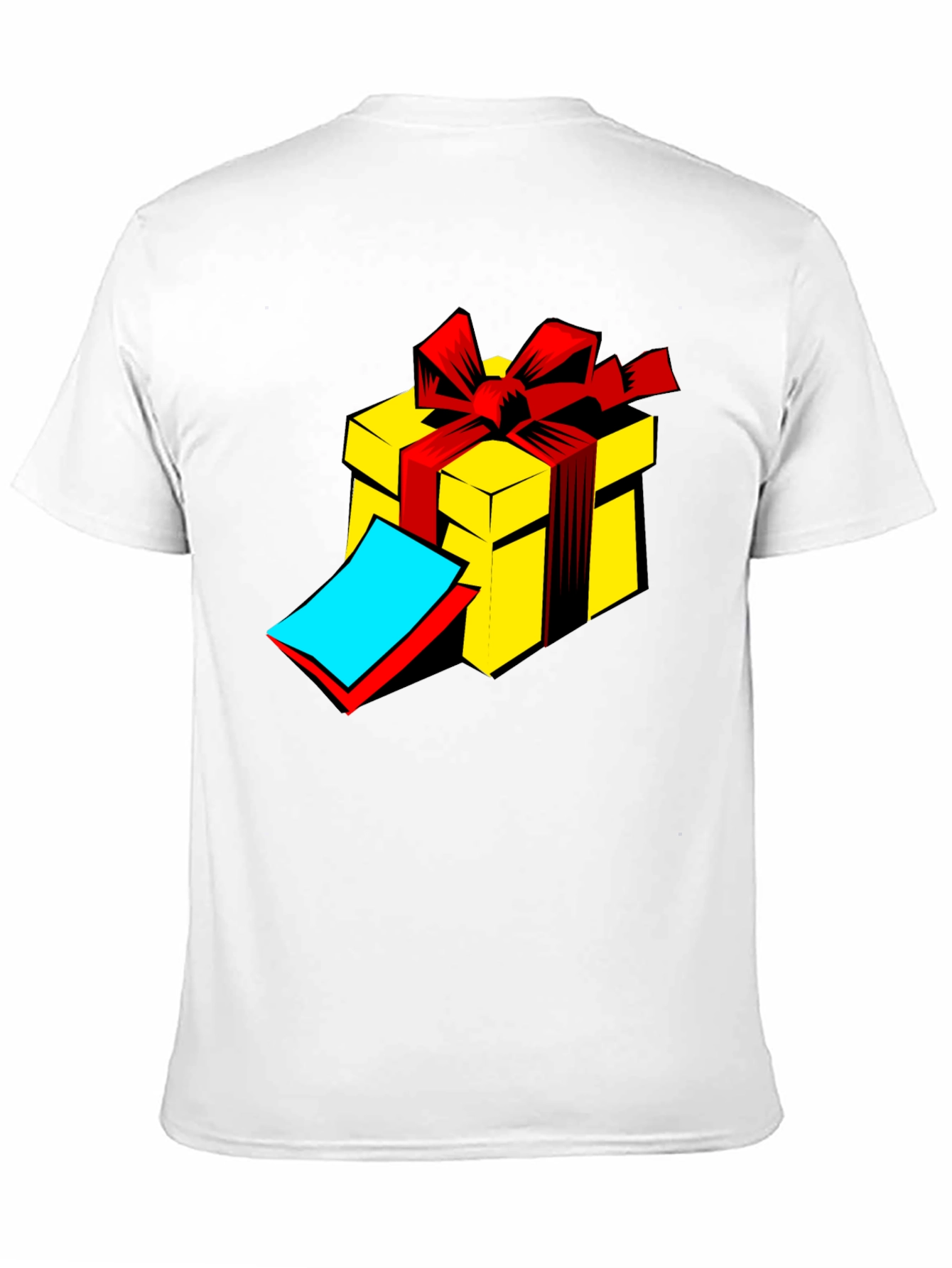 Black Gift Box Graphic Tee - Black Cotton T-Shirt view 11