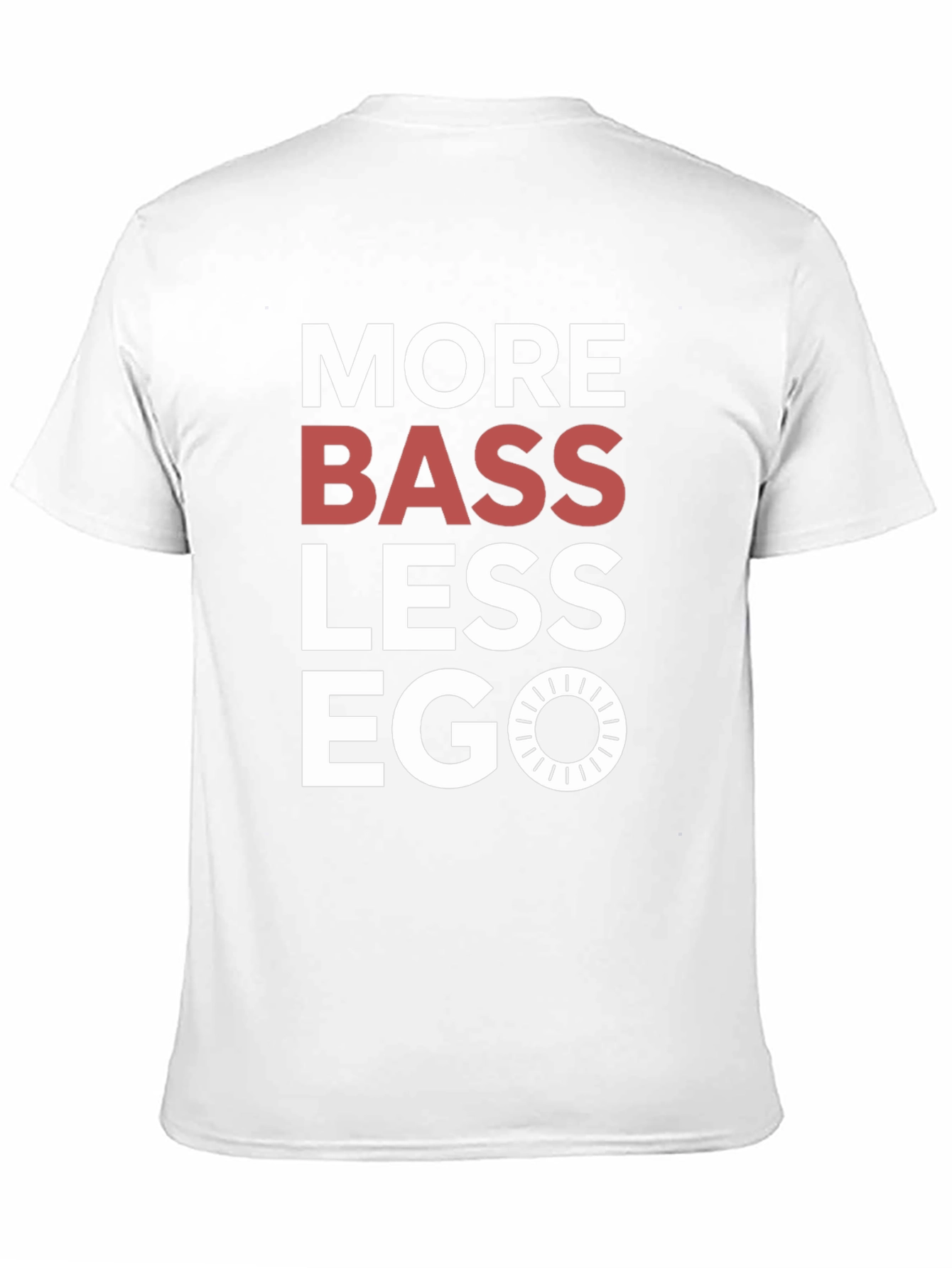 Black More Bass Less Ego Graphic T-Shirt view 11